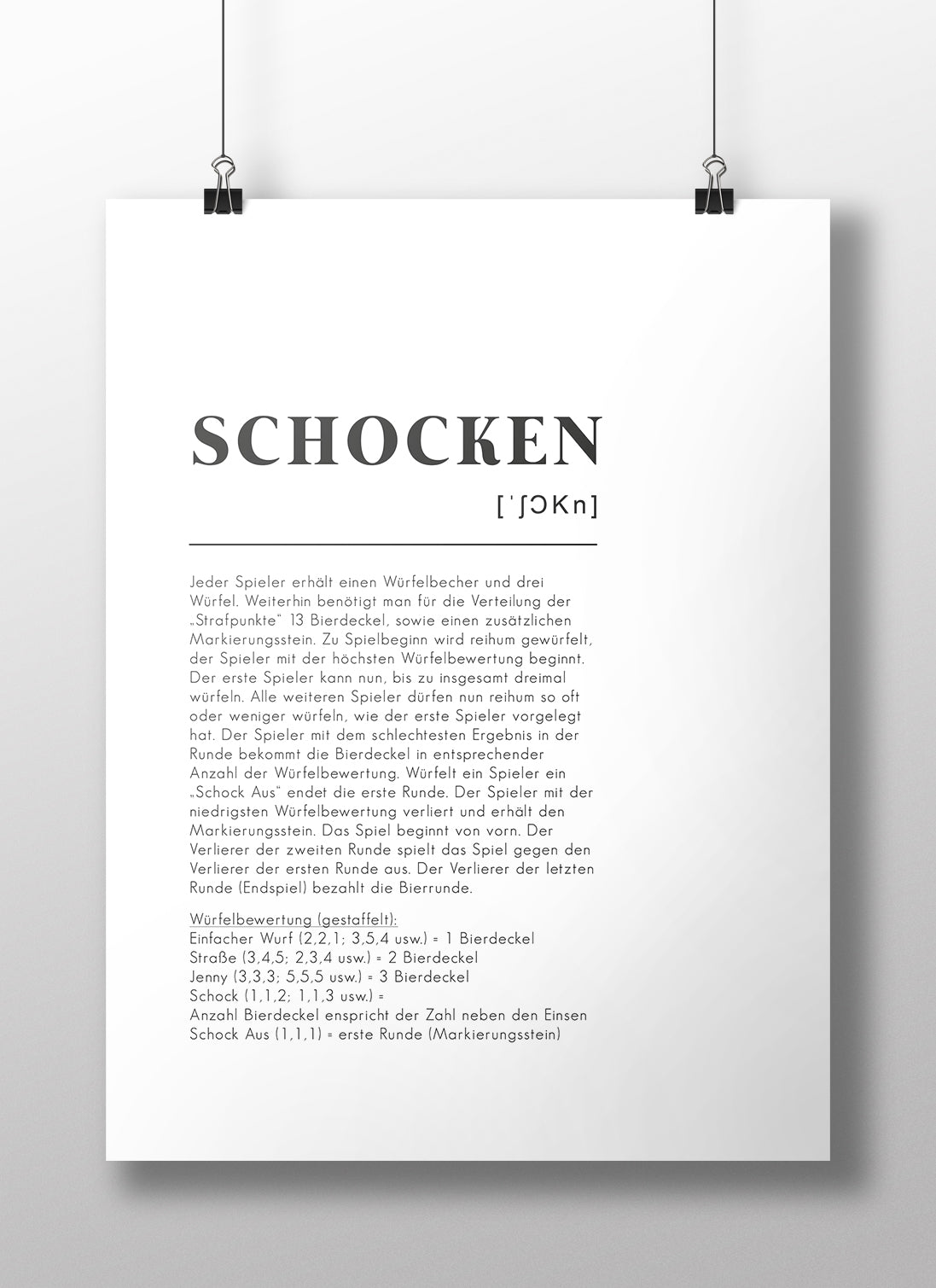 Poster Definition Schocken