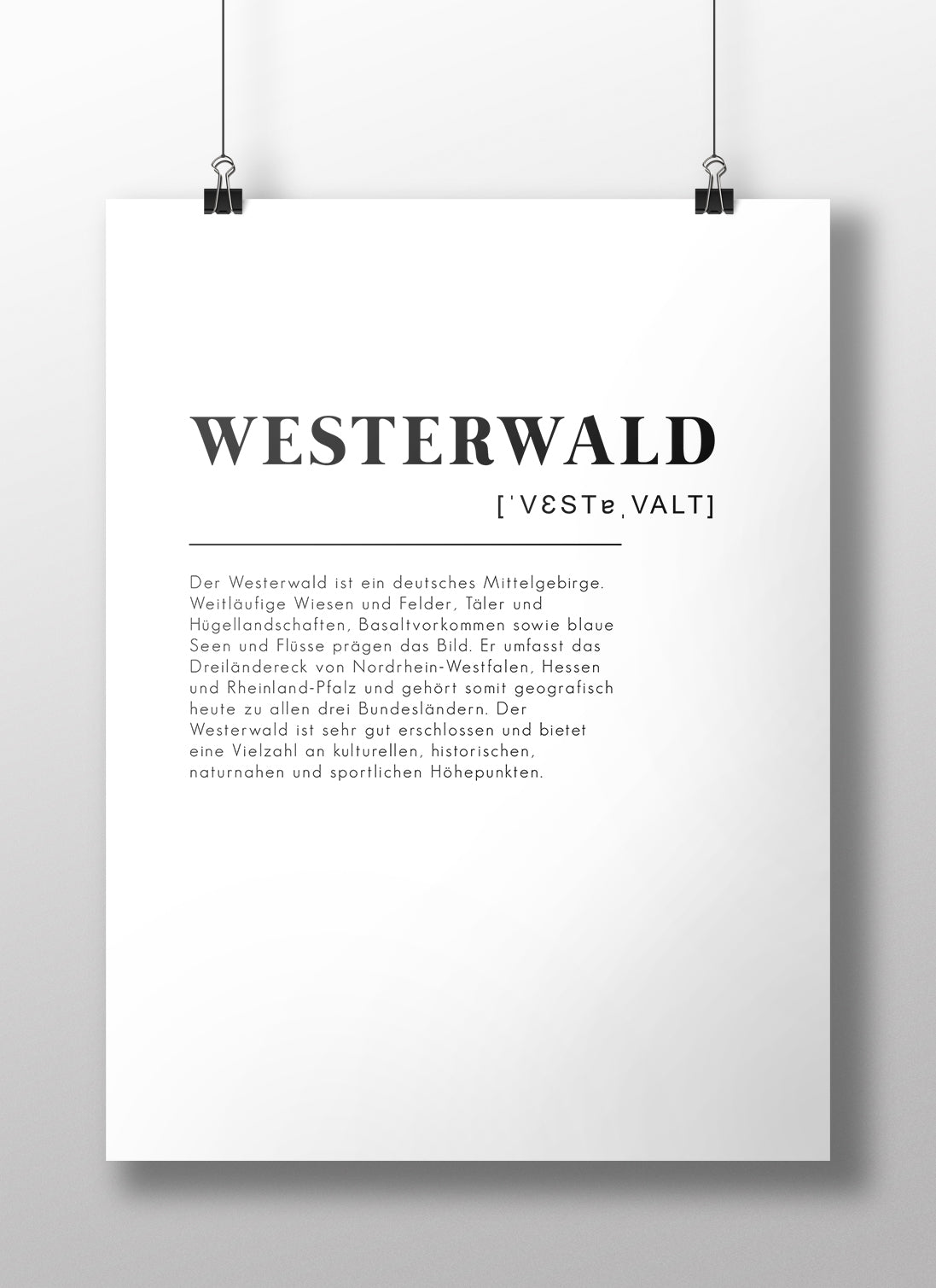 Poster Definition Westerwald
