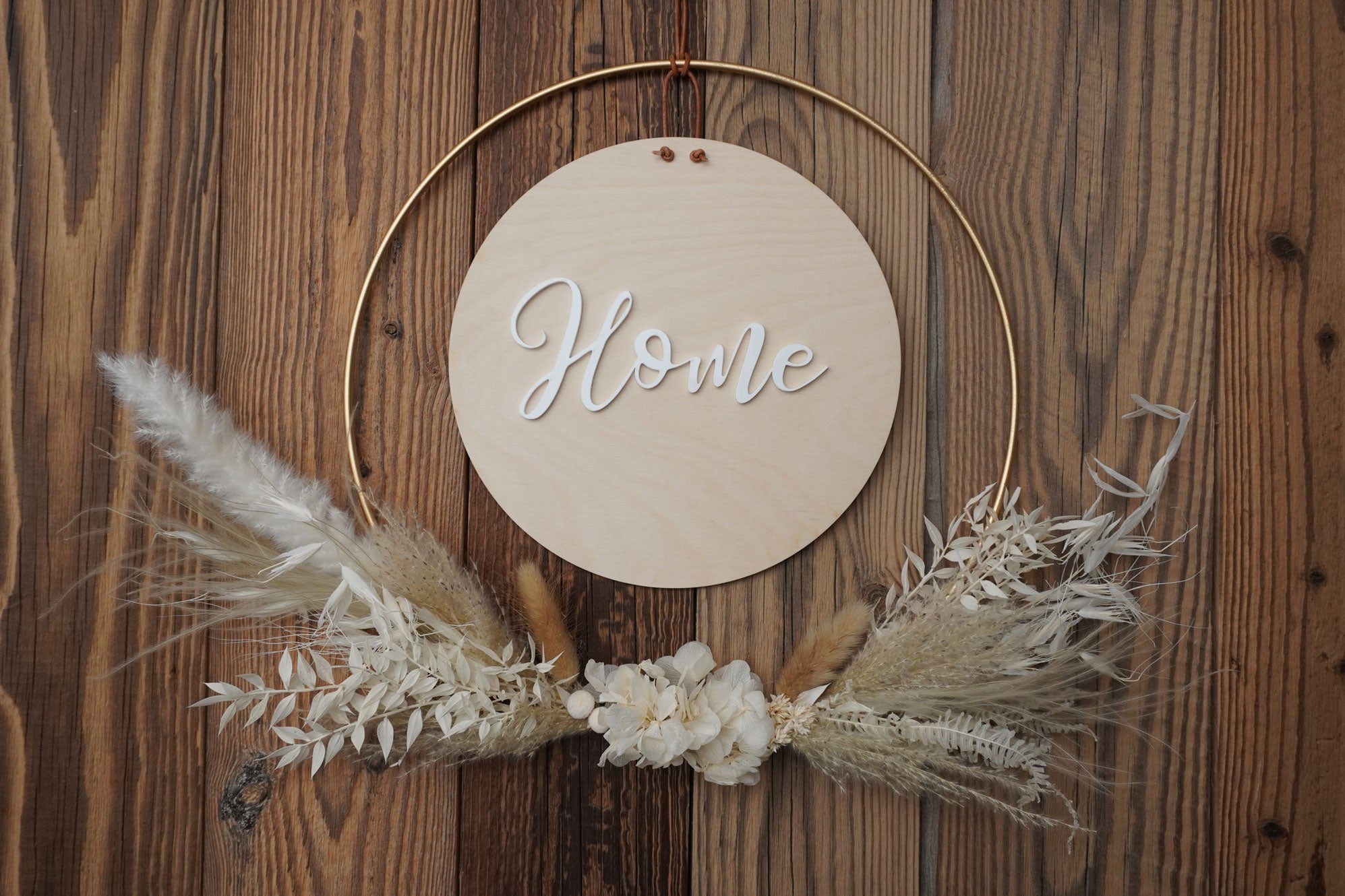 Trockenblumenring Natural Beauty mit Holzschild