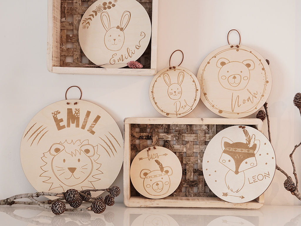 Holzschild Kindermotive mit Name