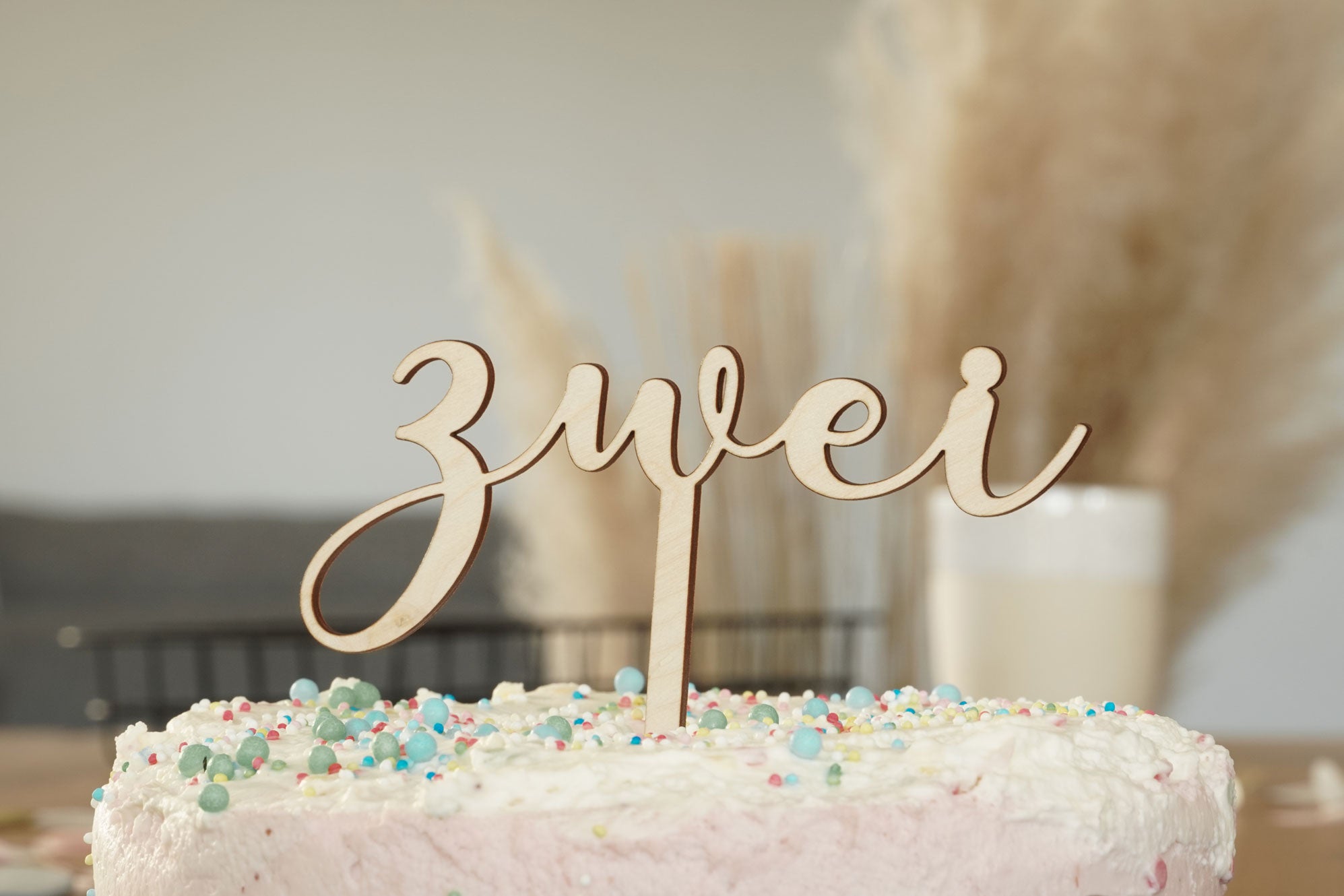 Cake Topper zwei I Zweiter Geburtstag