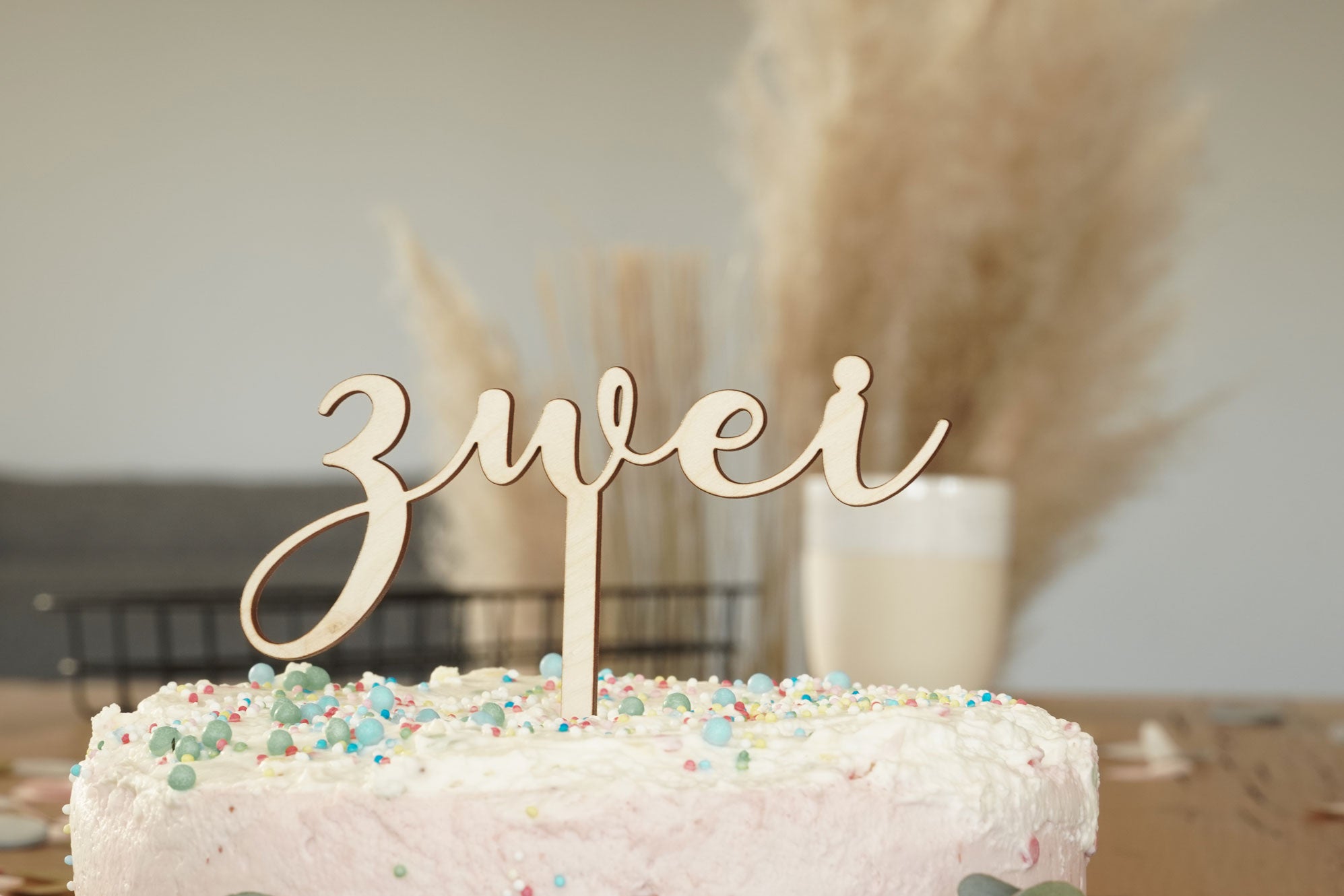 Cake Topper zwei I Zweiter Geburtstag