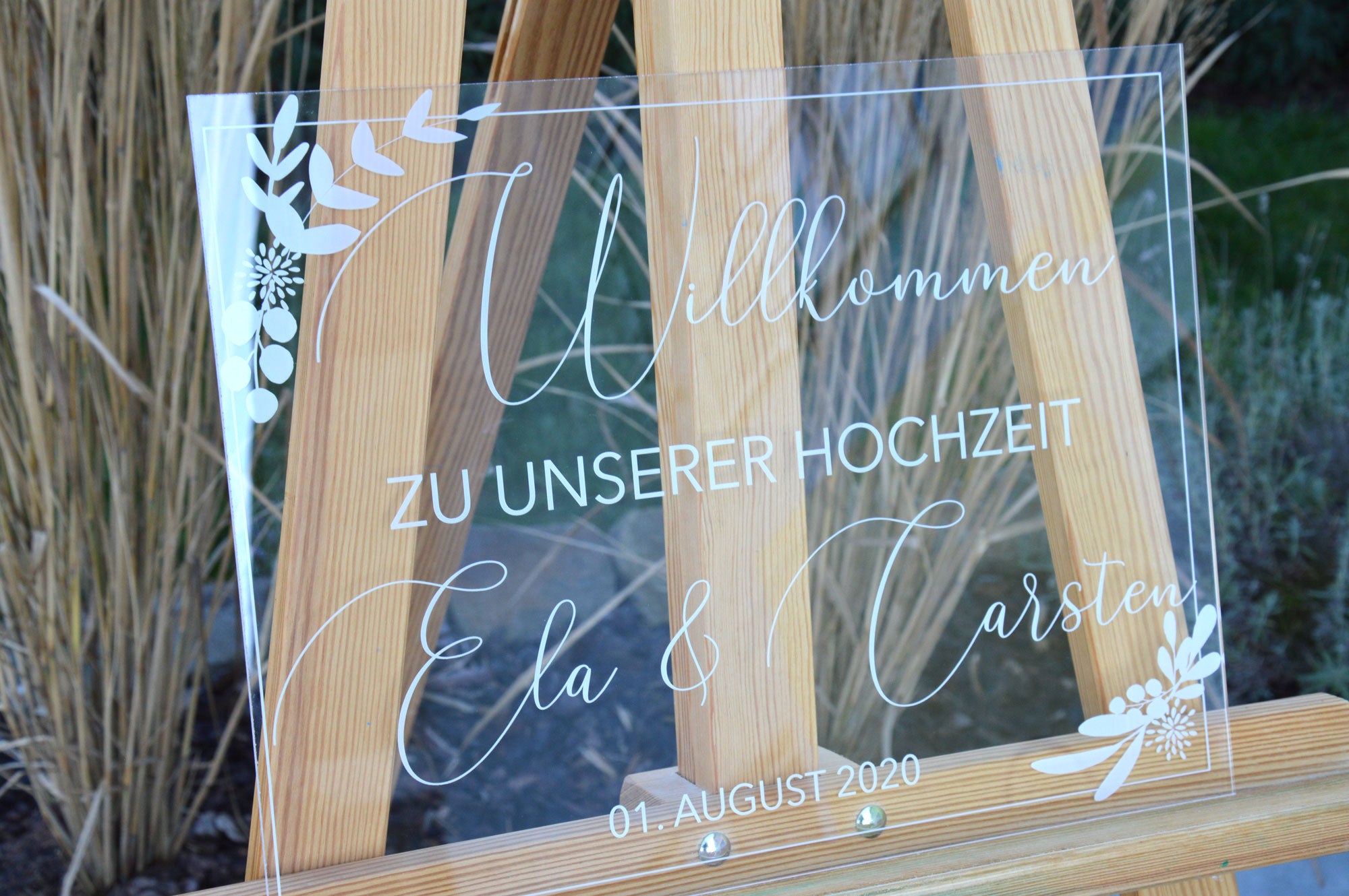 Willkommensschild Hochzeit