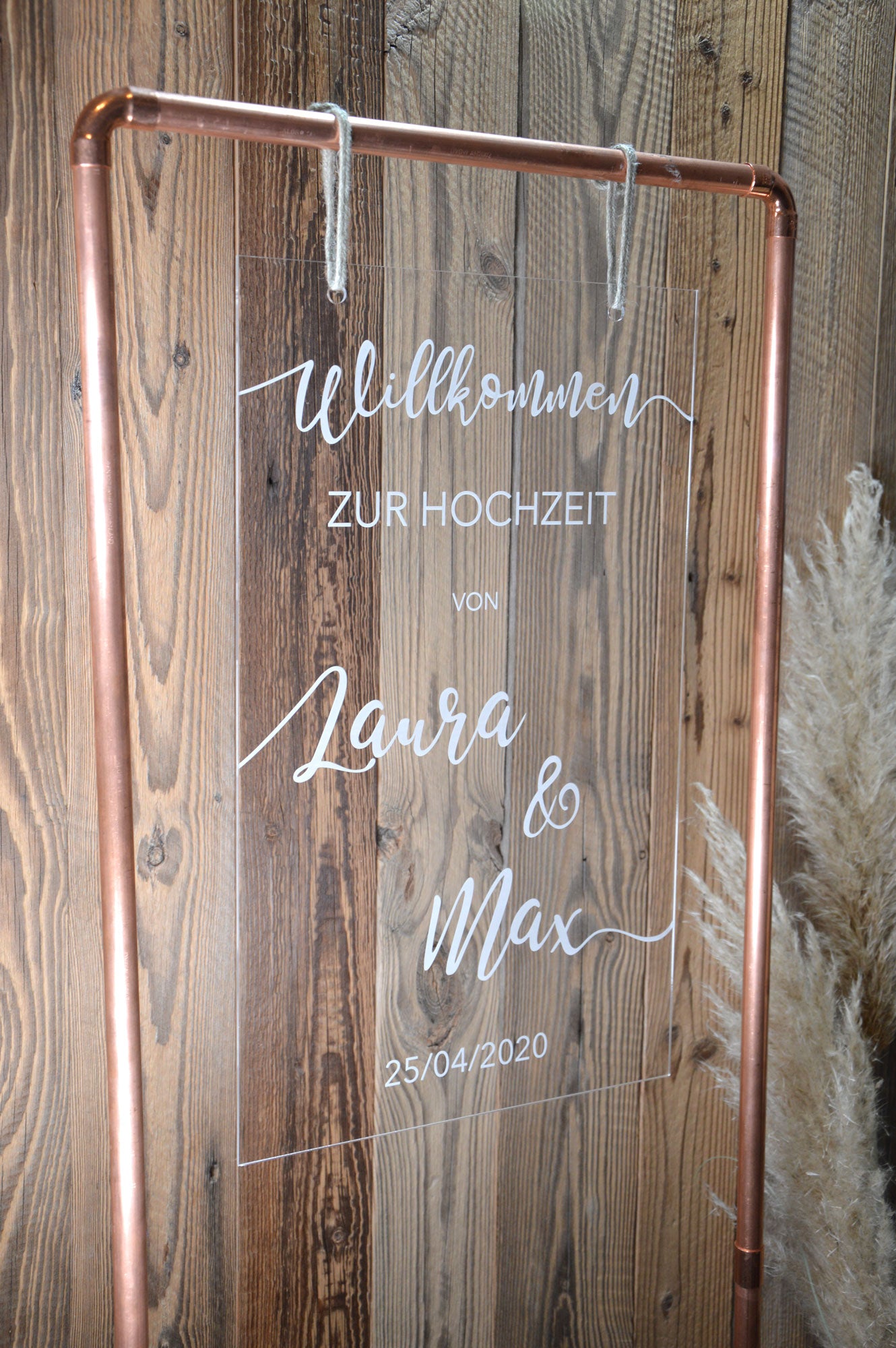 Willkommensschild Hochzeit