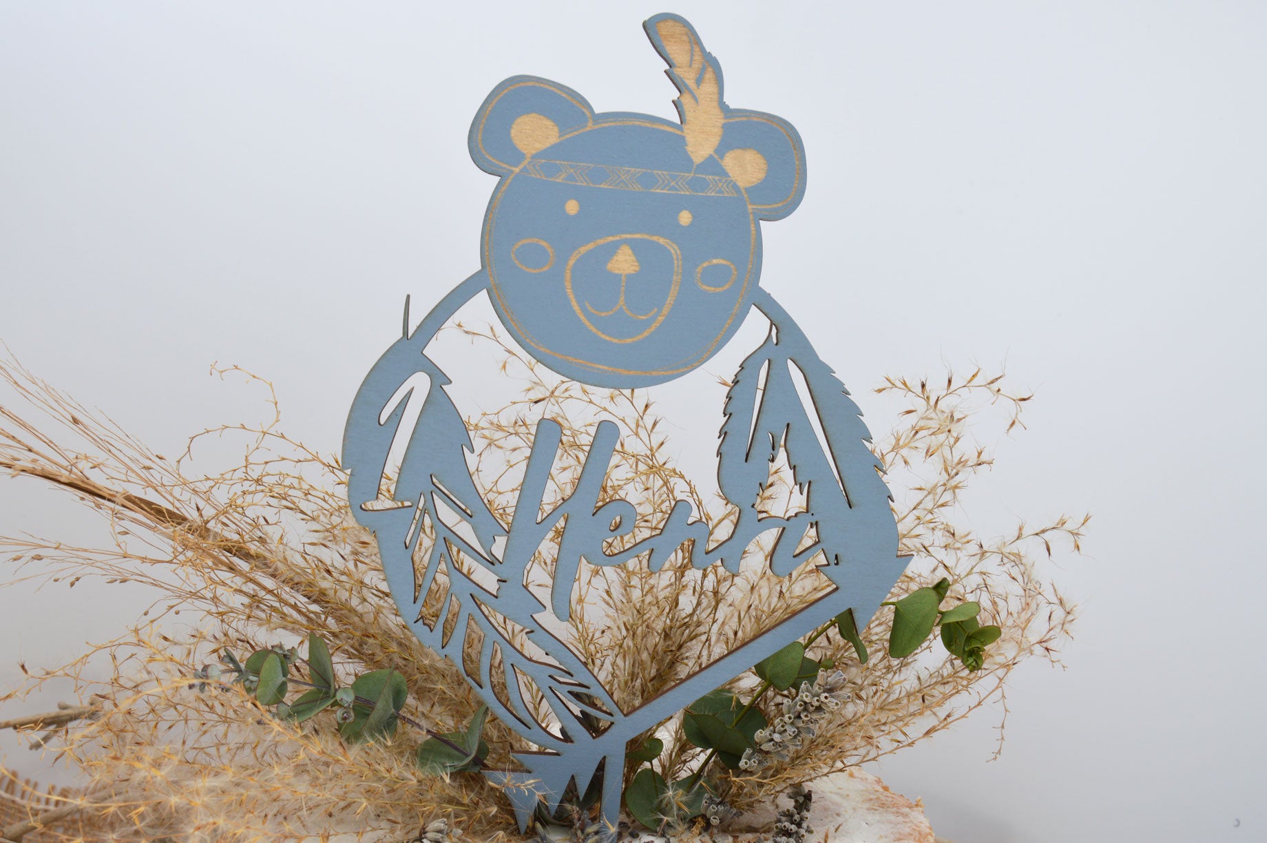 Cake Topper Geburtstag Indianer-Bär