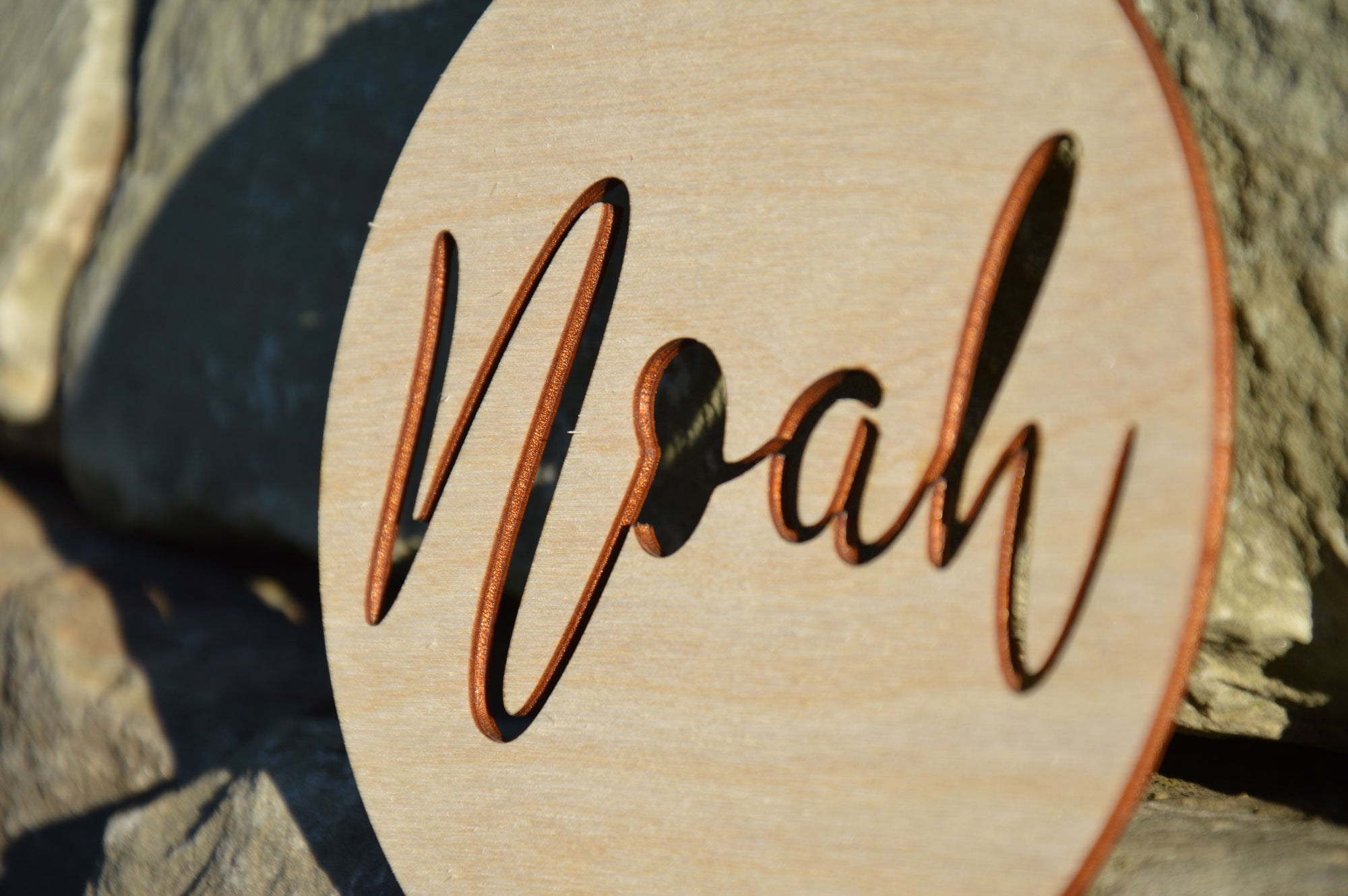 Holzschild "Name"