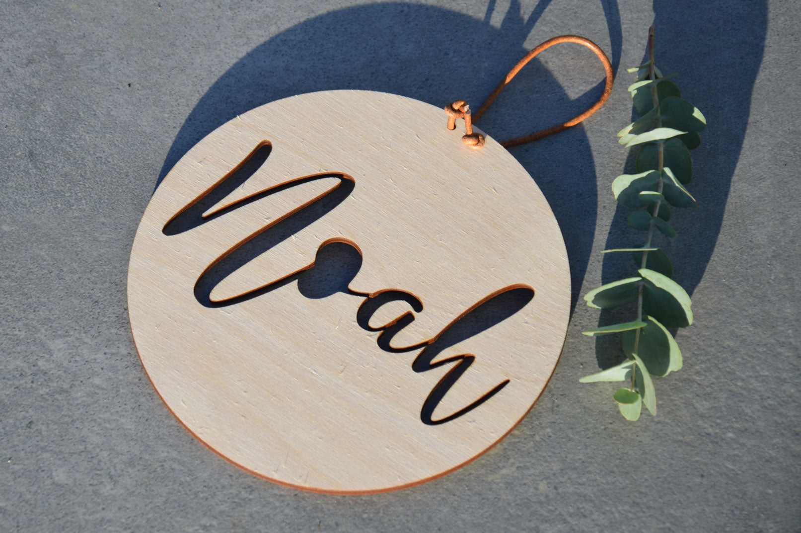 Holzschild "Name"