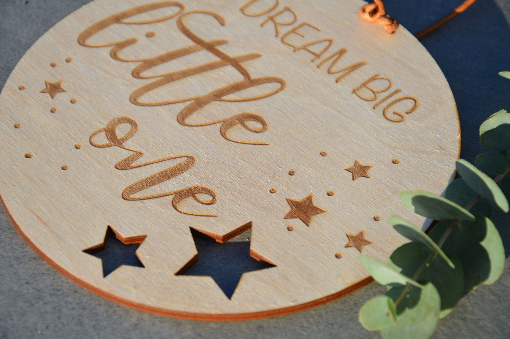 Holzschild "DREAM BIG little one" Kinderzimmer Babyzimmer