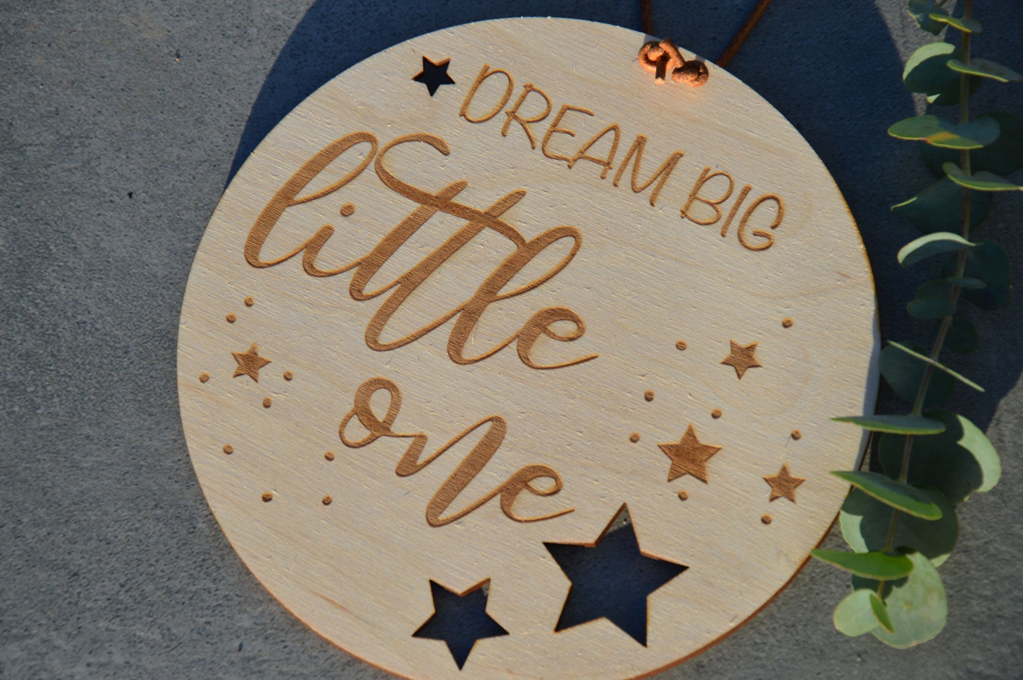 Holzschild "DREAM BIG little one" Kinderzimmer Babyzimmer