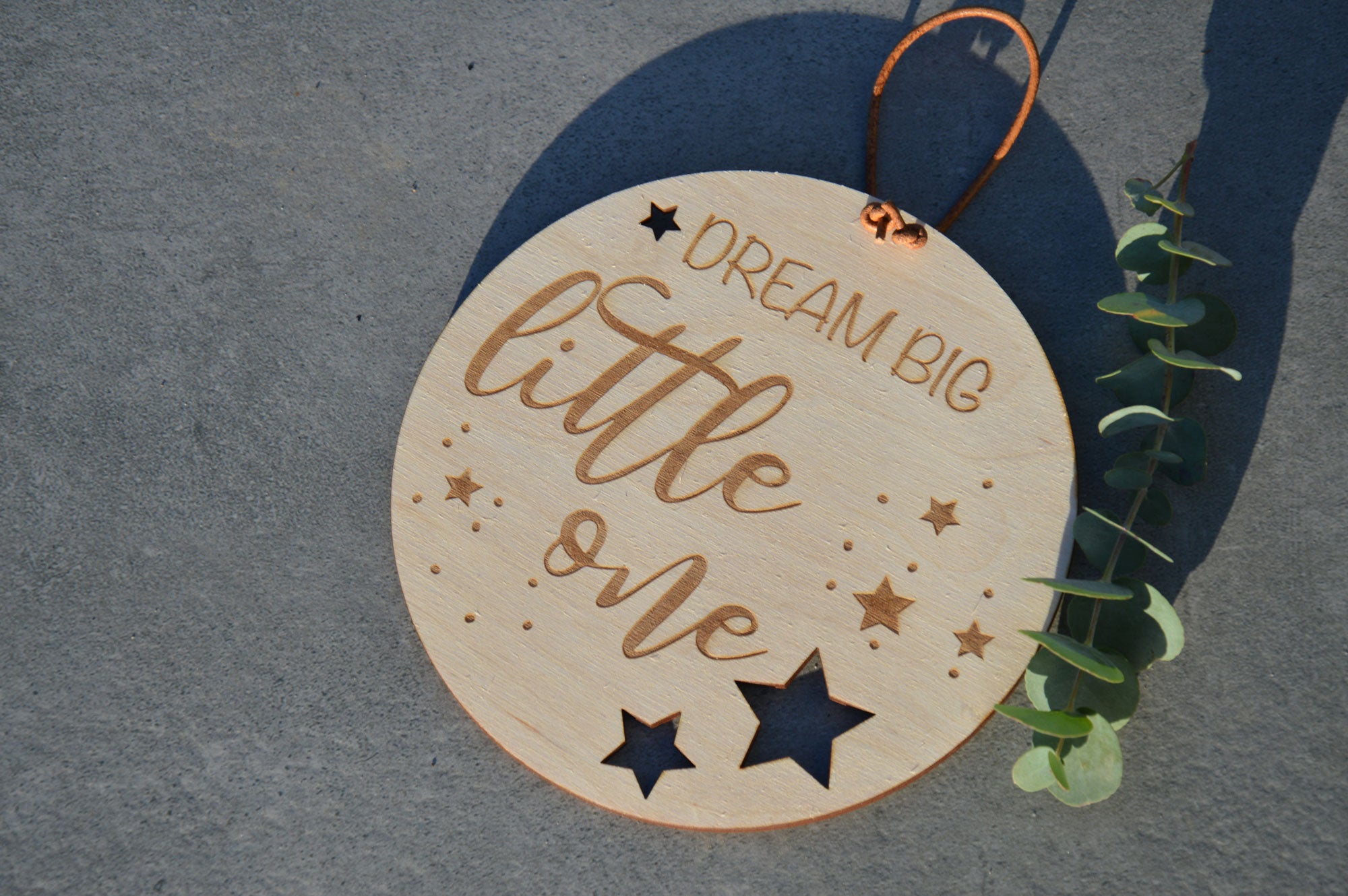 Holzschild "DREAM BIG little one" Kinderzimmer Babyzimmer