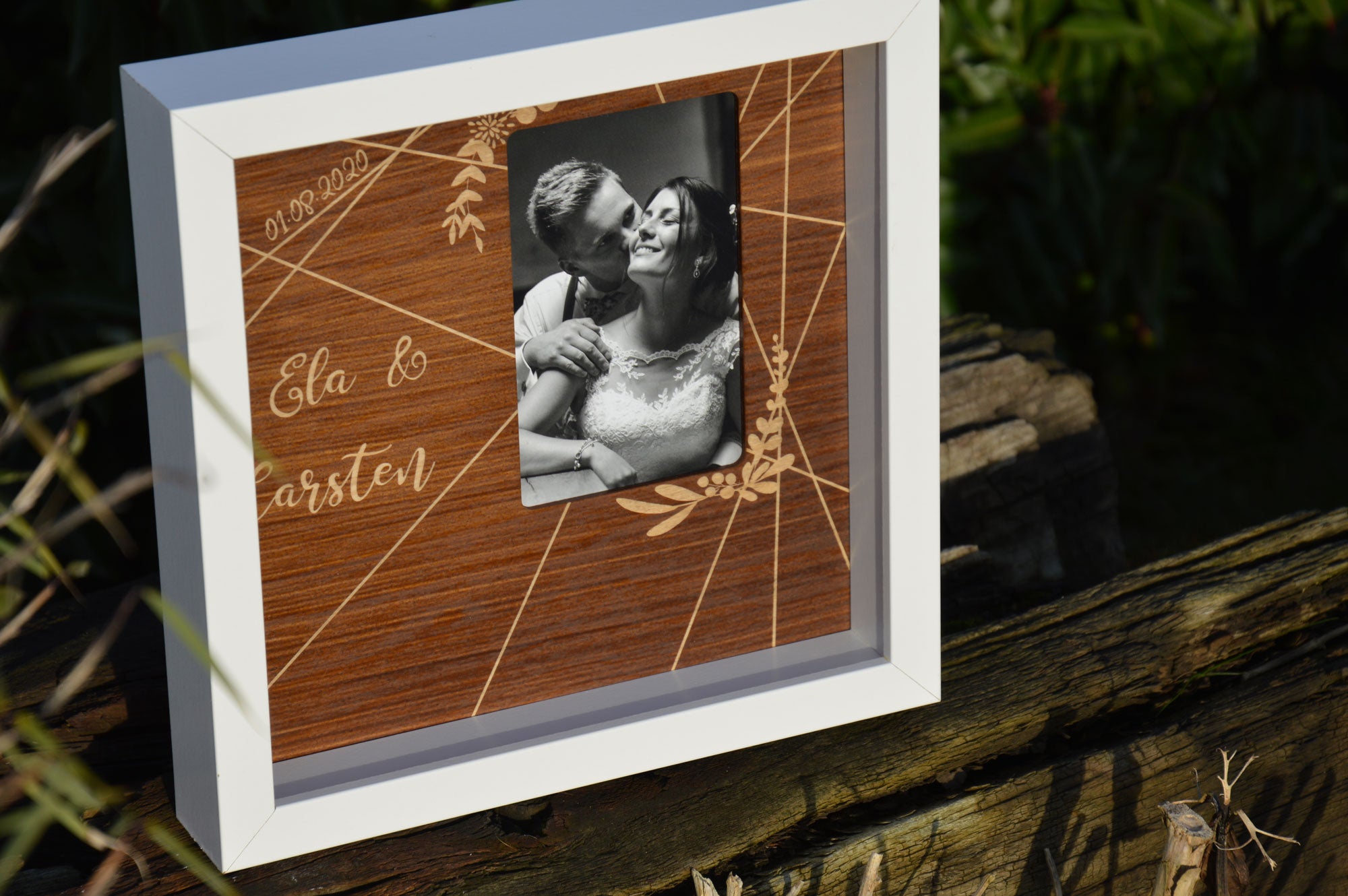 Bilderrahmen I Geldgeschenk - "Hochzeit florales Design"