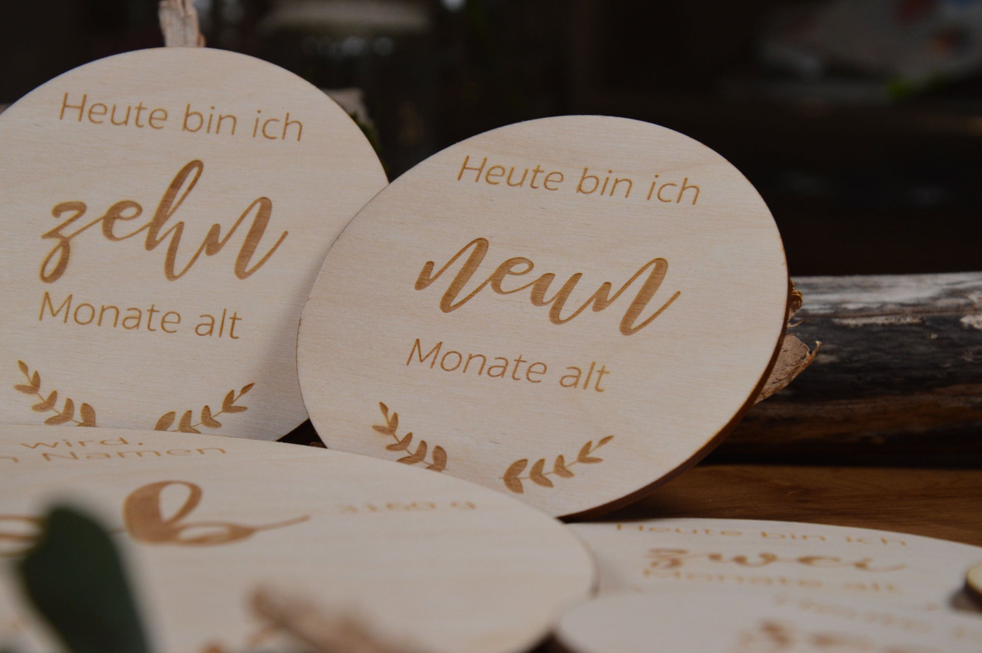 Meilensteinkarten Baby - Florales Vintage Design - Basis-Set