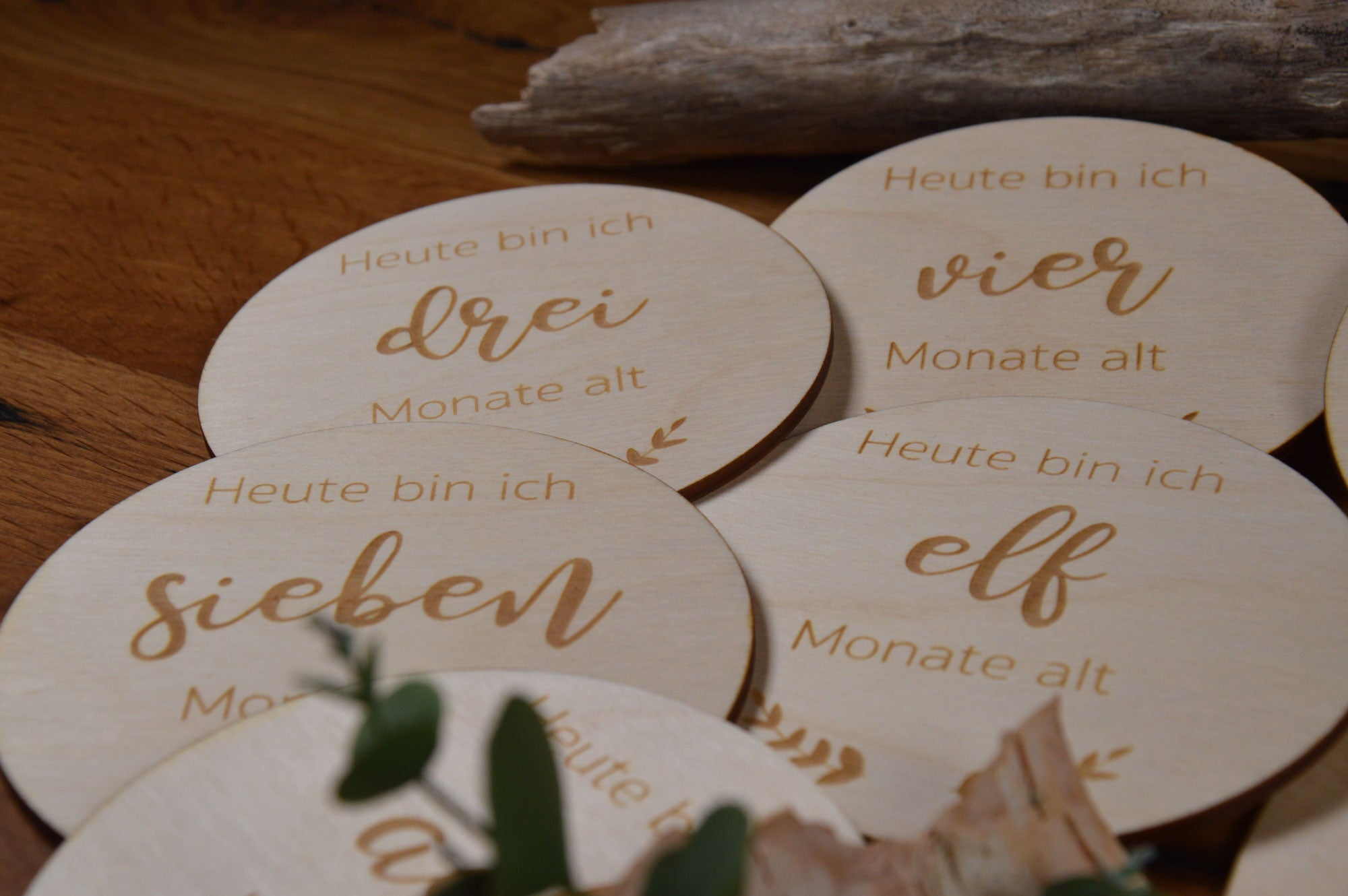 Meilensteinkarten Baby - Florales Vintage Design - Basis-Set