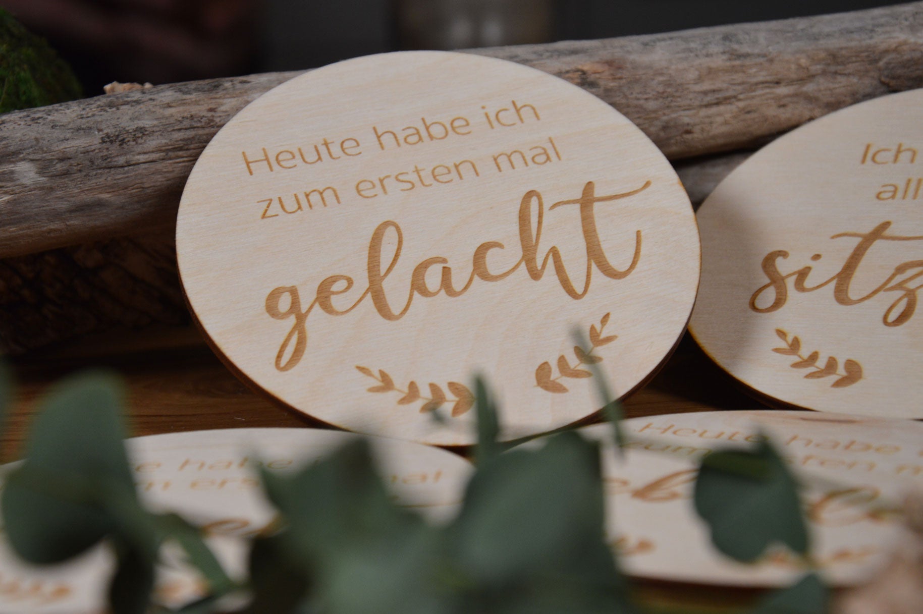 Meilensteinkarten Baby - Florales Vintage Design - Zusatz-Set