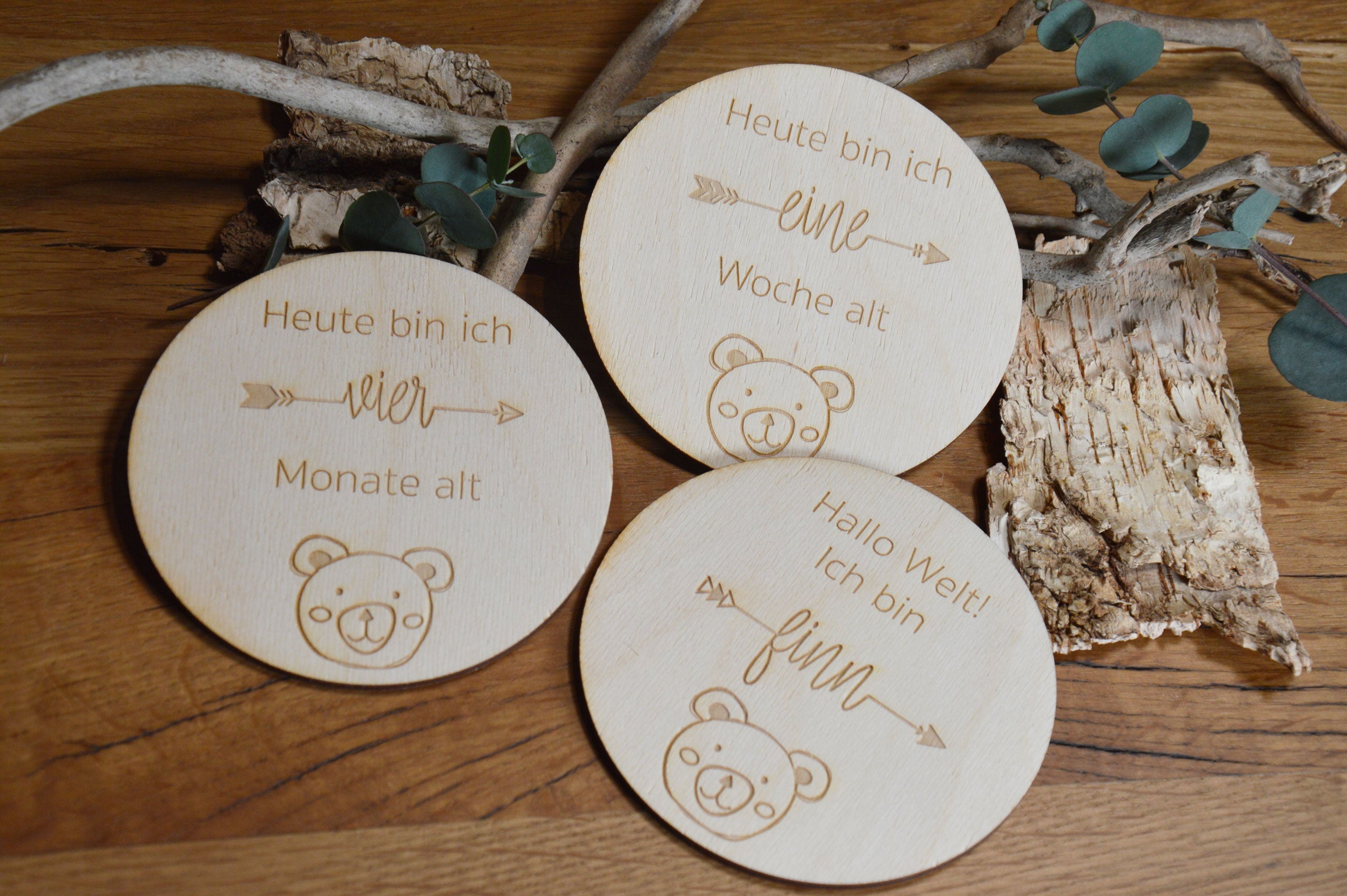 Meilensteinkarten Baby - Bären Design - Basis-Set