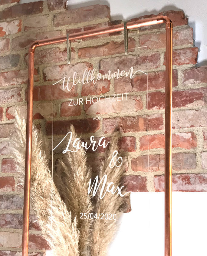 Willkommensschild Hochzeit