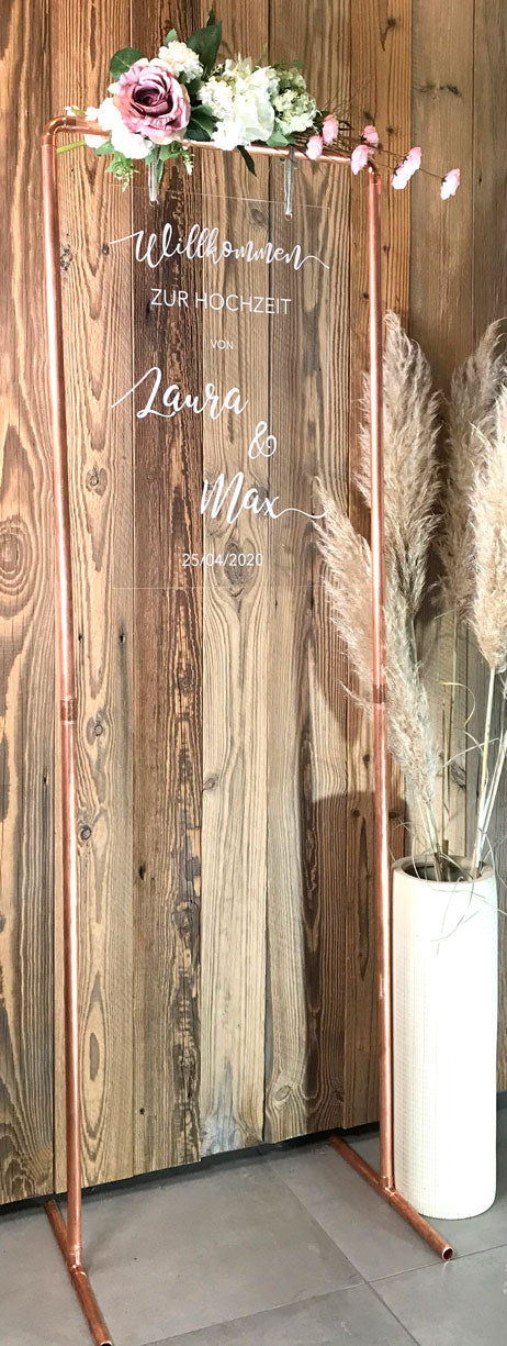 Willkommensschild Hochzeit