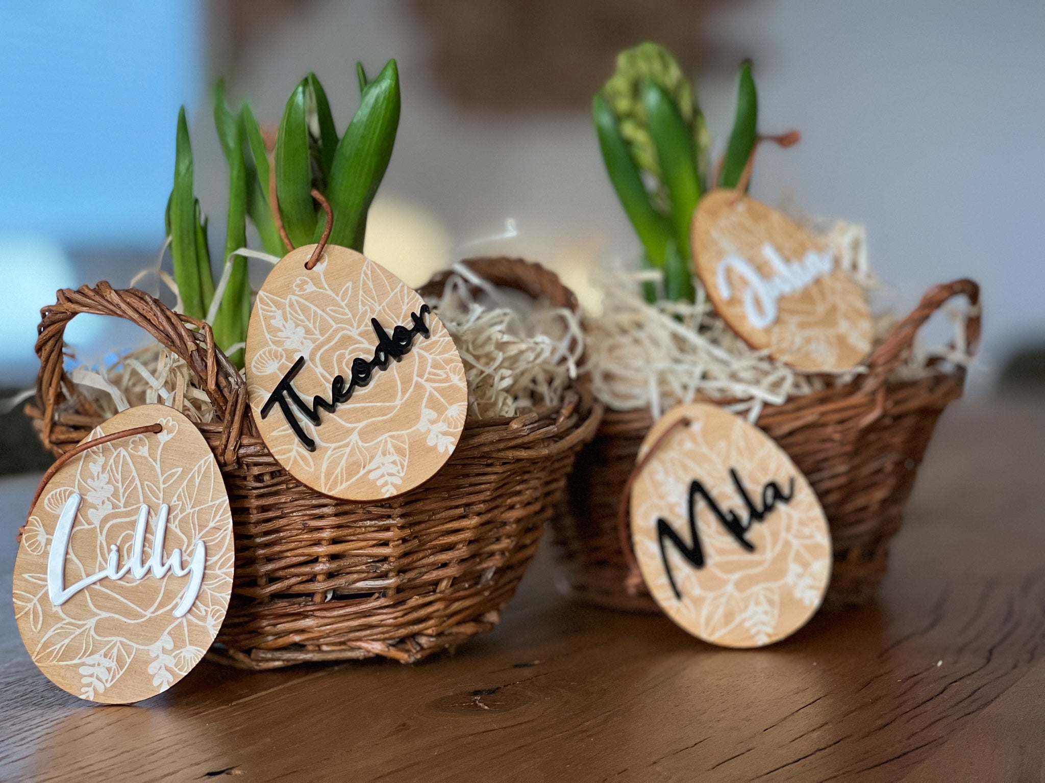 Osterkörbchen mit personalisiertem 3D Ei - Anhänger