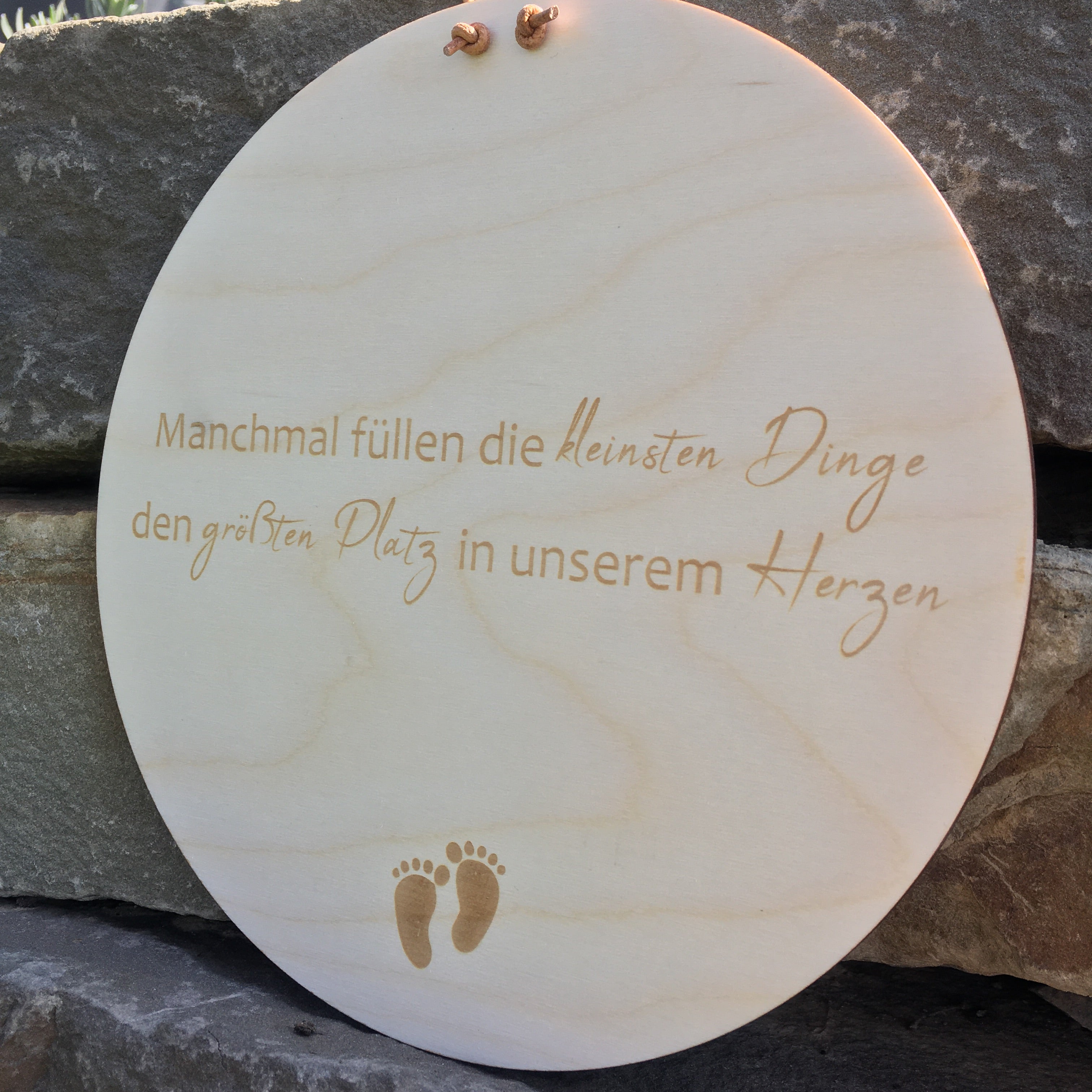 Holzschild "Kleine Dinge"