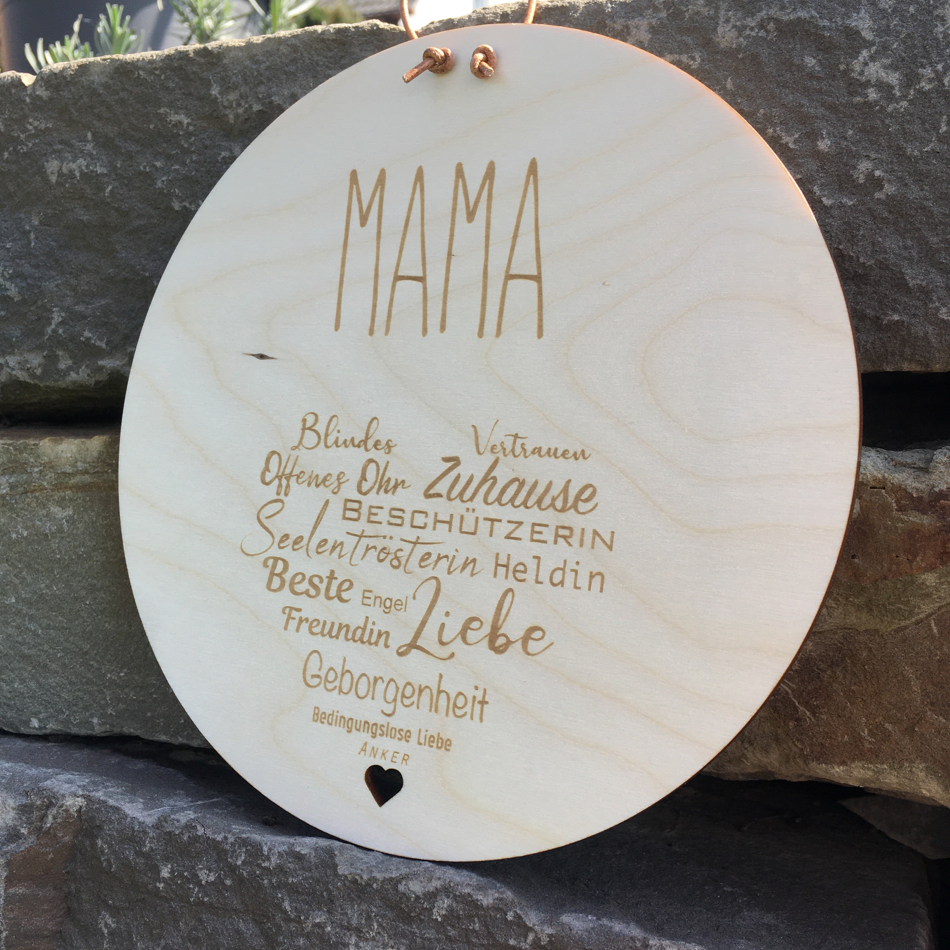 Naturholzschild Definition: "MAMA", "PAPA", "OMA", "OPA"