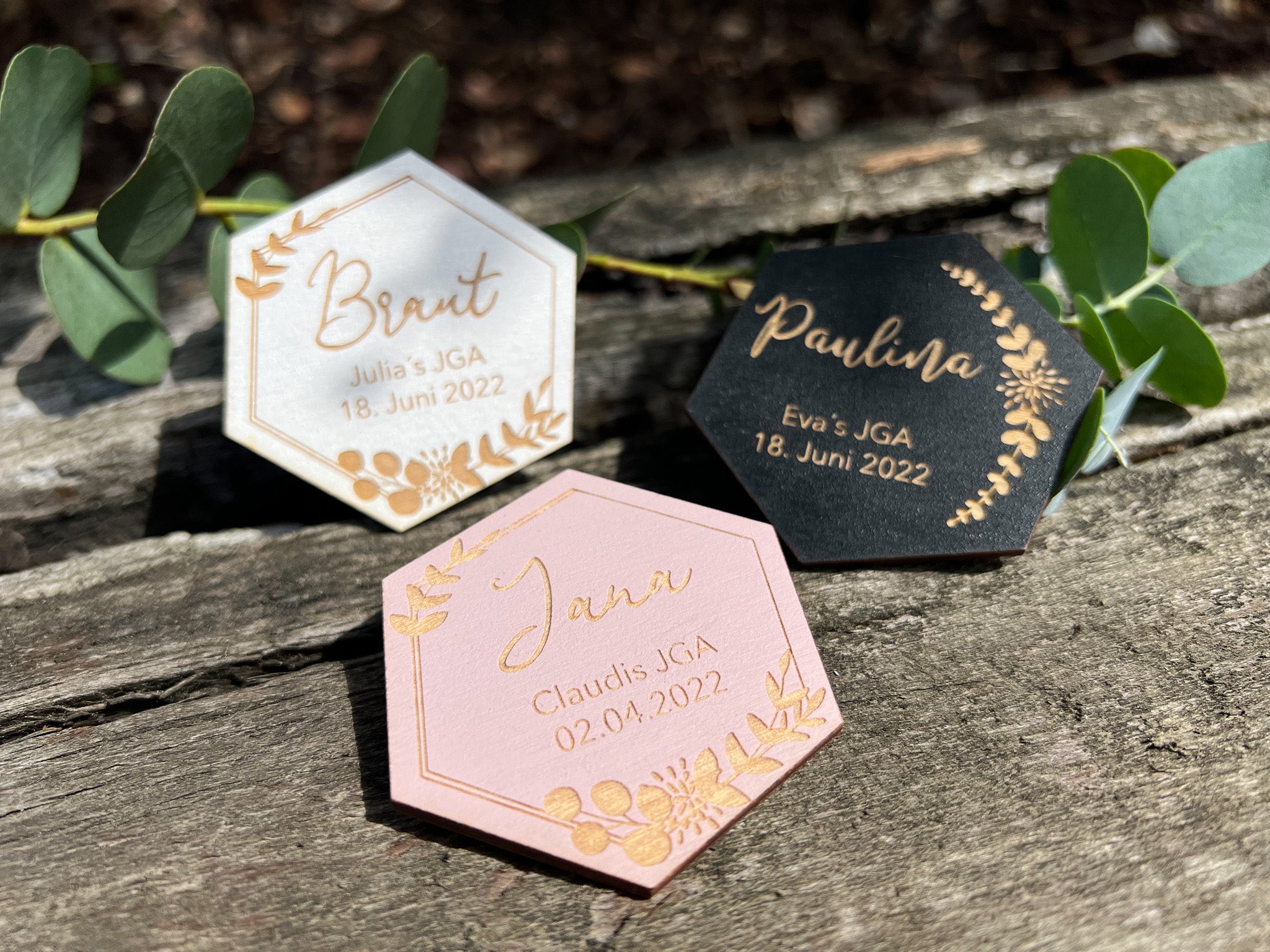 JGA Button / Buttons Holz