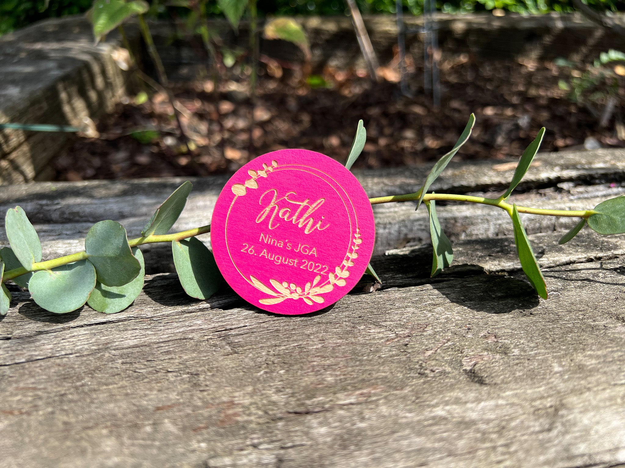 JGA Button / Buttons Holz