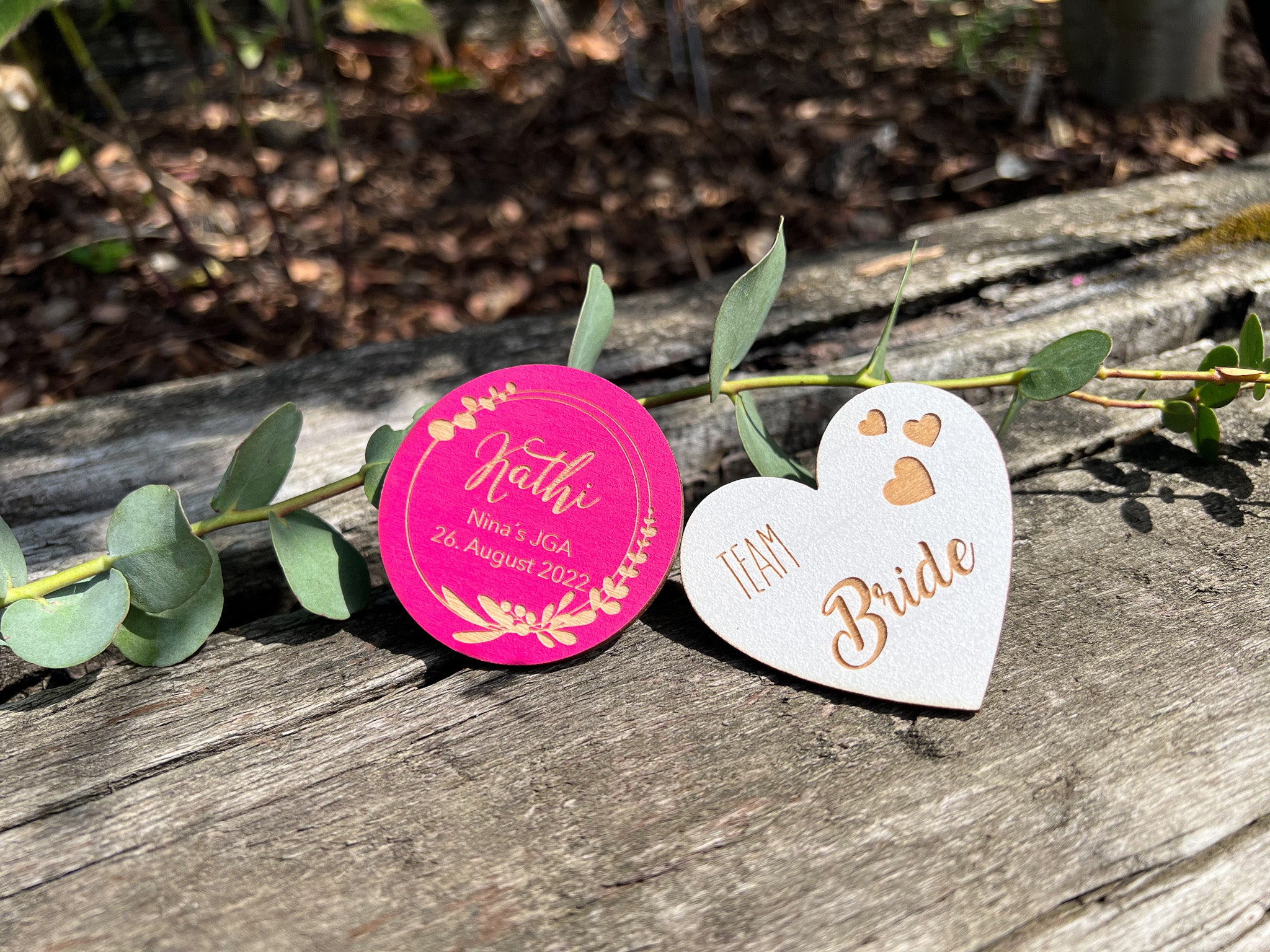 JGA Button / Buttons Holz