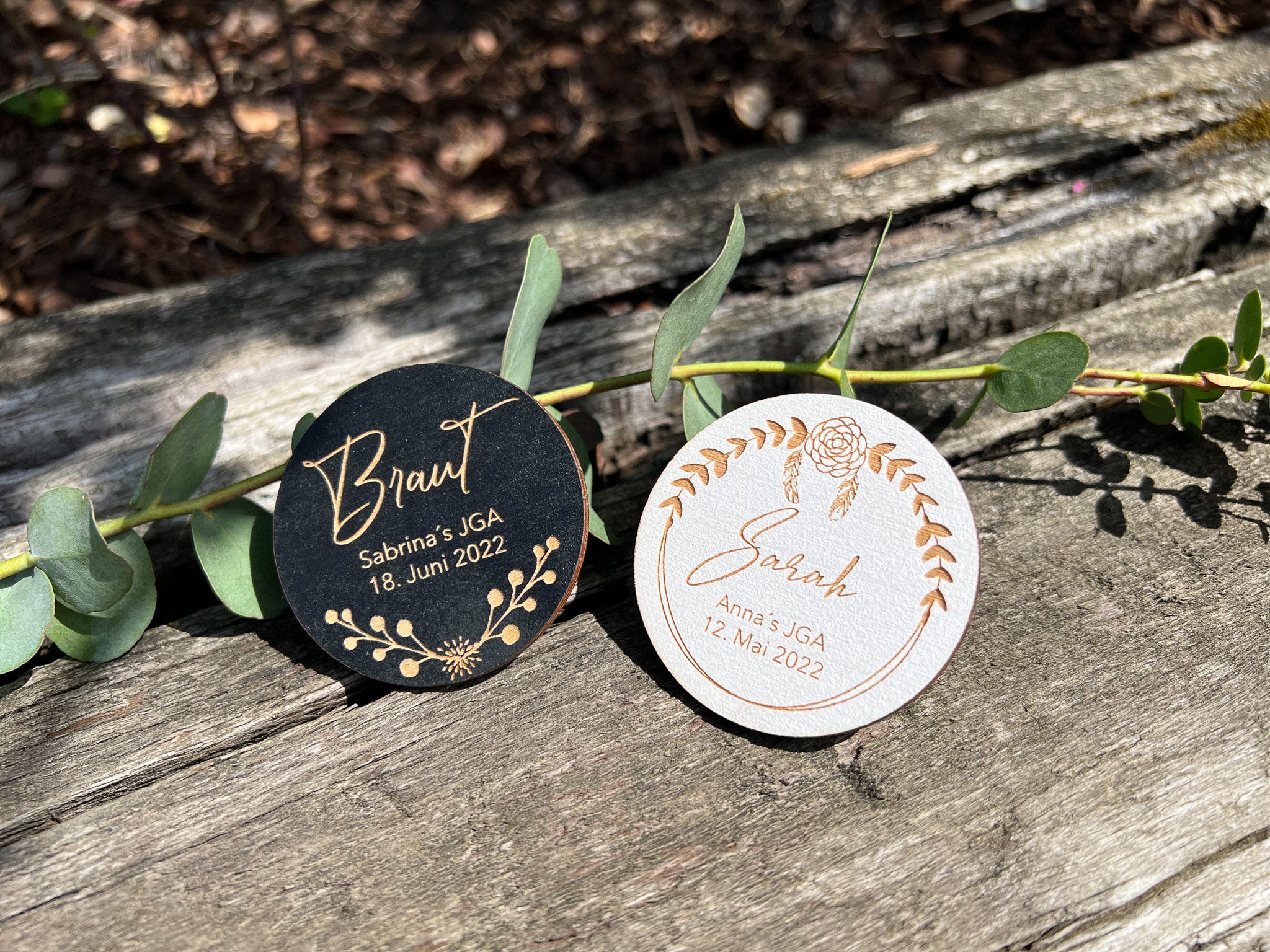 JGA Button / Buttons Holz