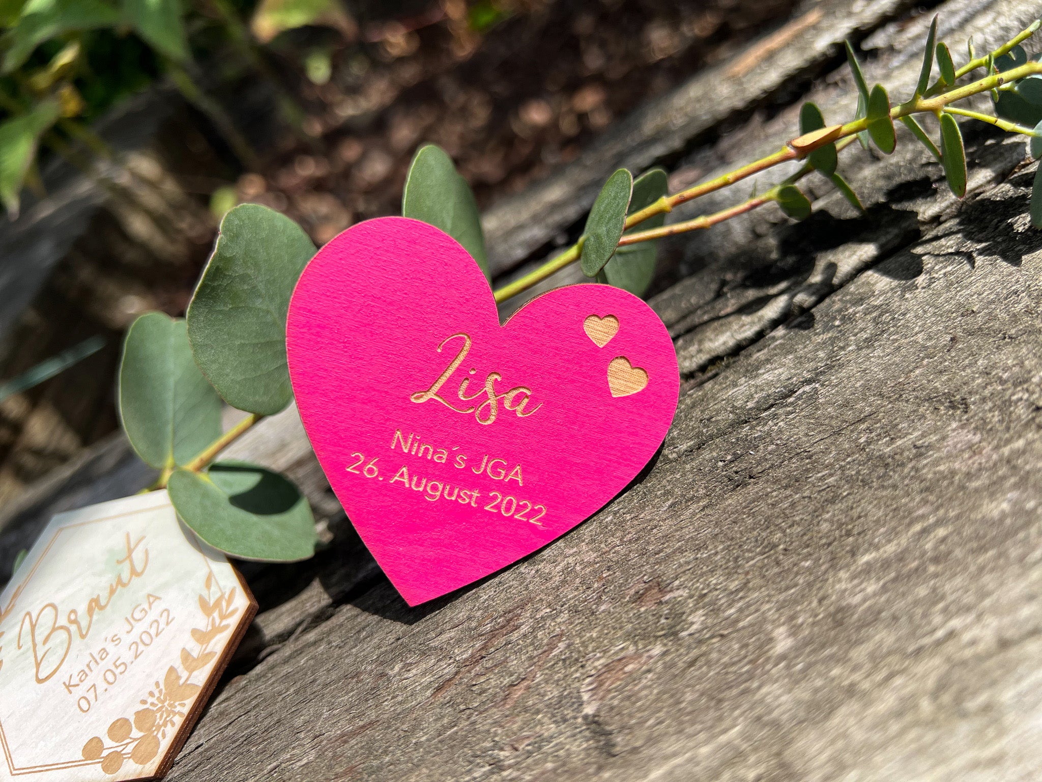 JGA Button / Buttons Holz