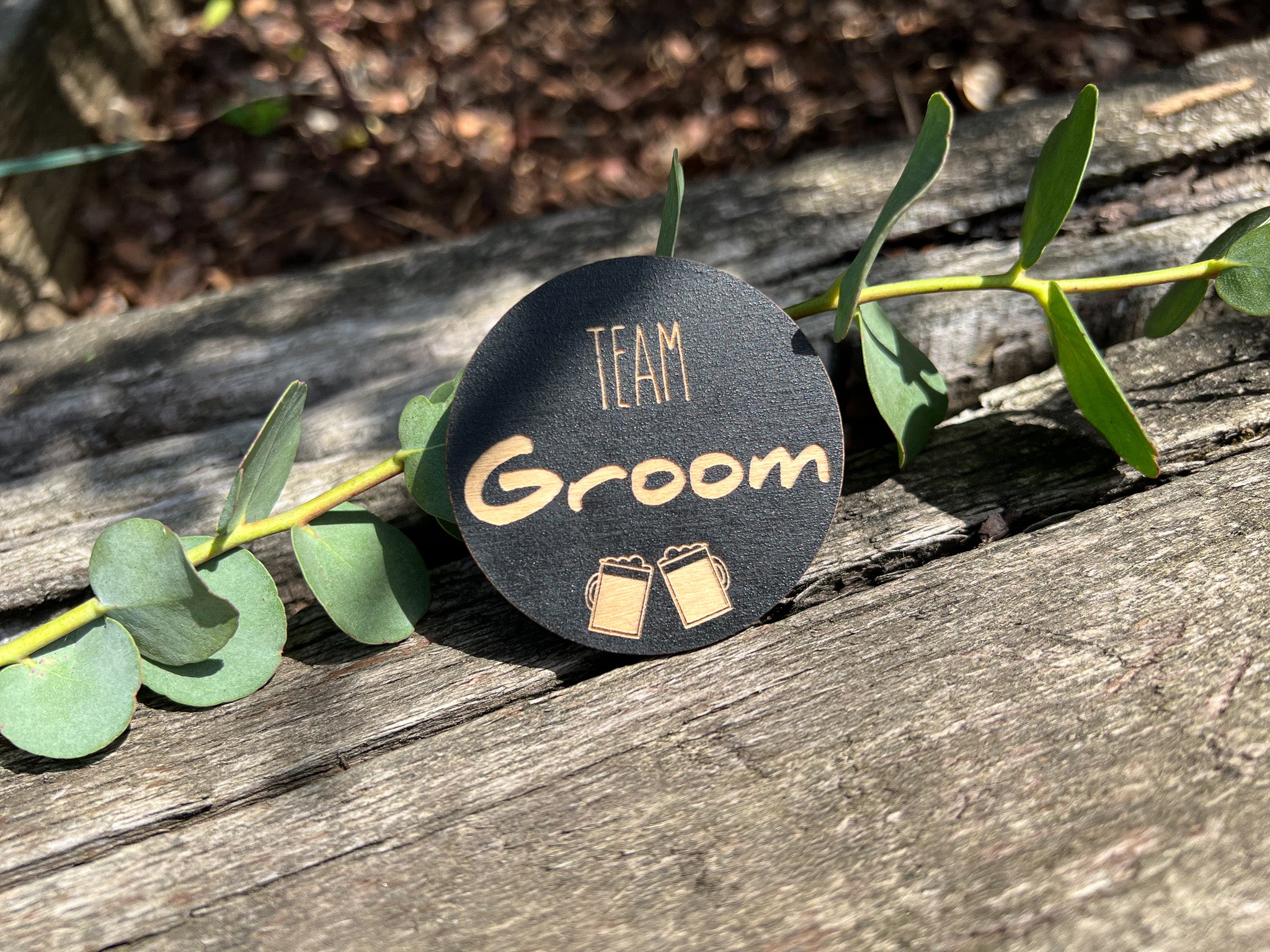 JGA Button / Buttons Holz