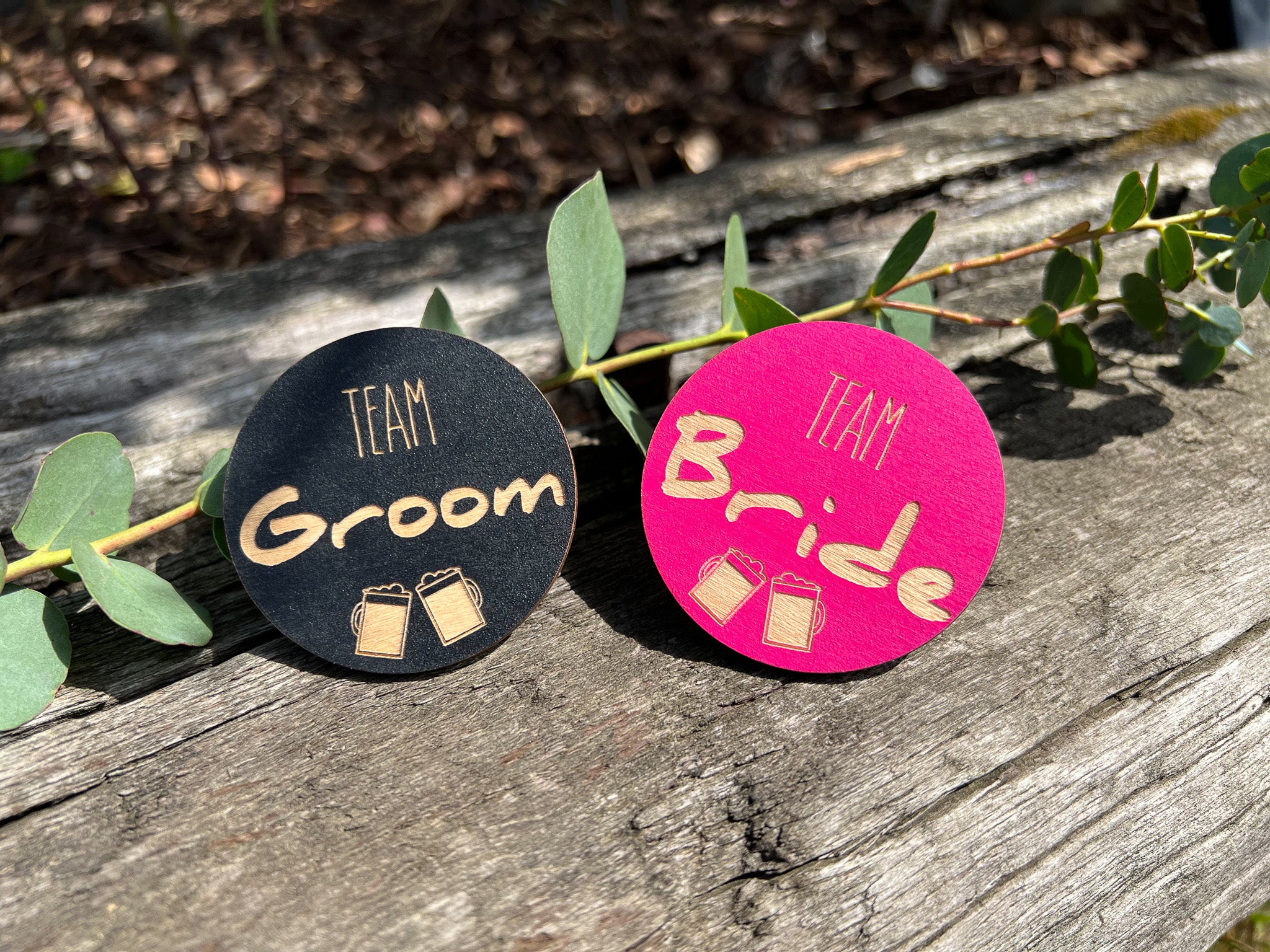 JGA Button / Buttons Holz