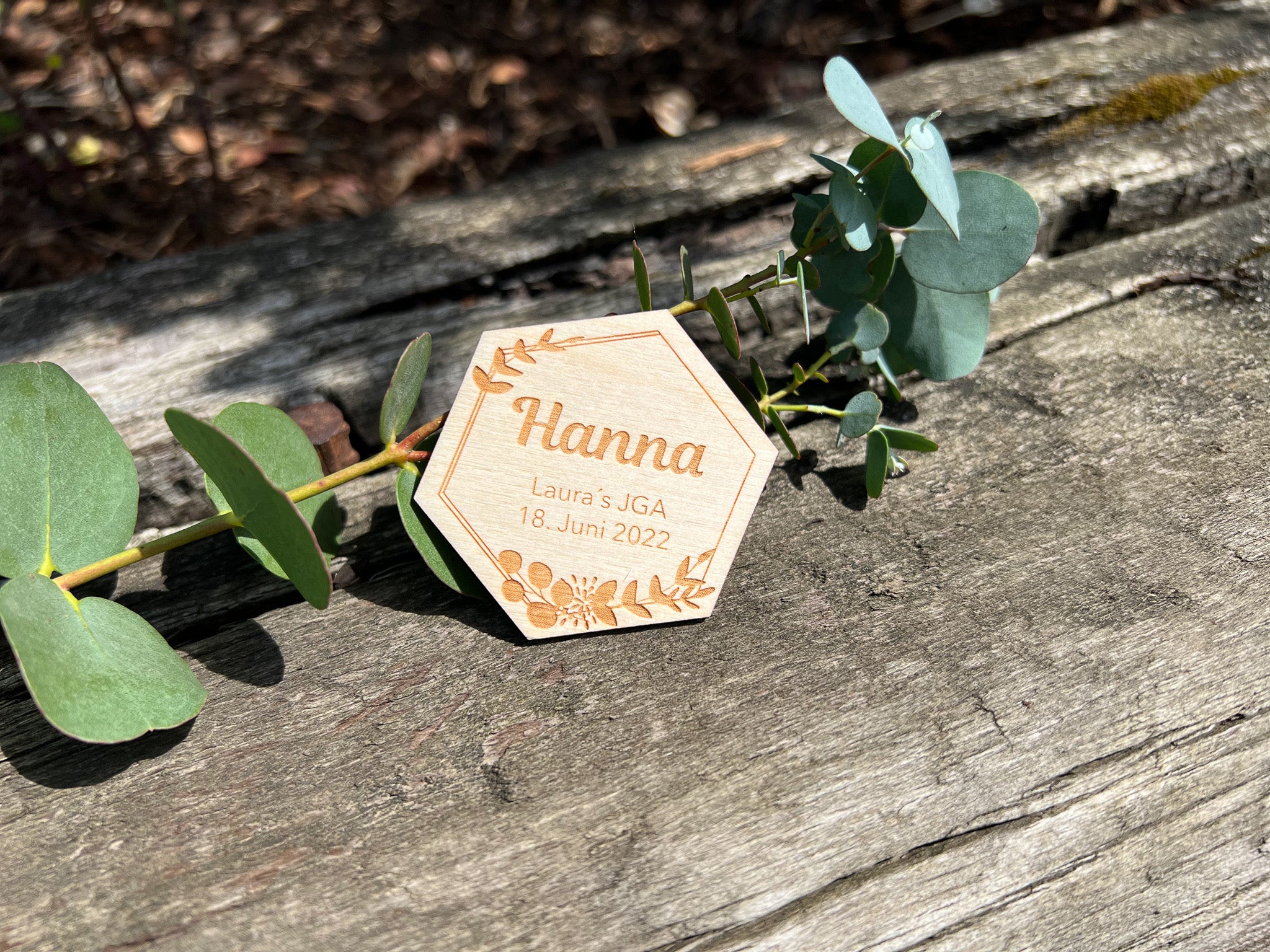 JGA Button / Buttons Holz