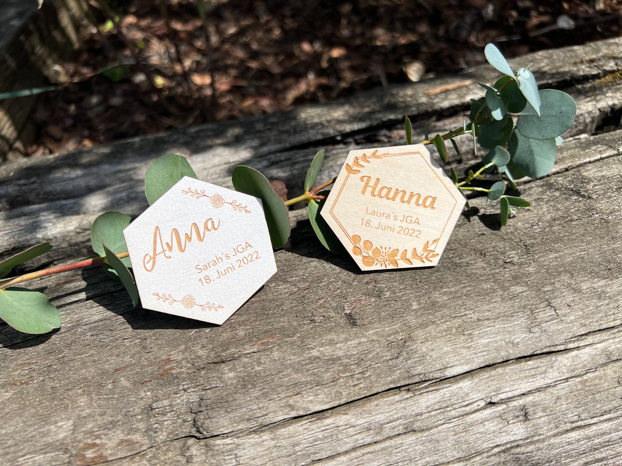 JGA Button / Buttons Holz