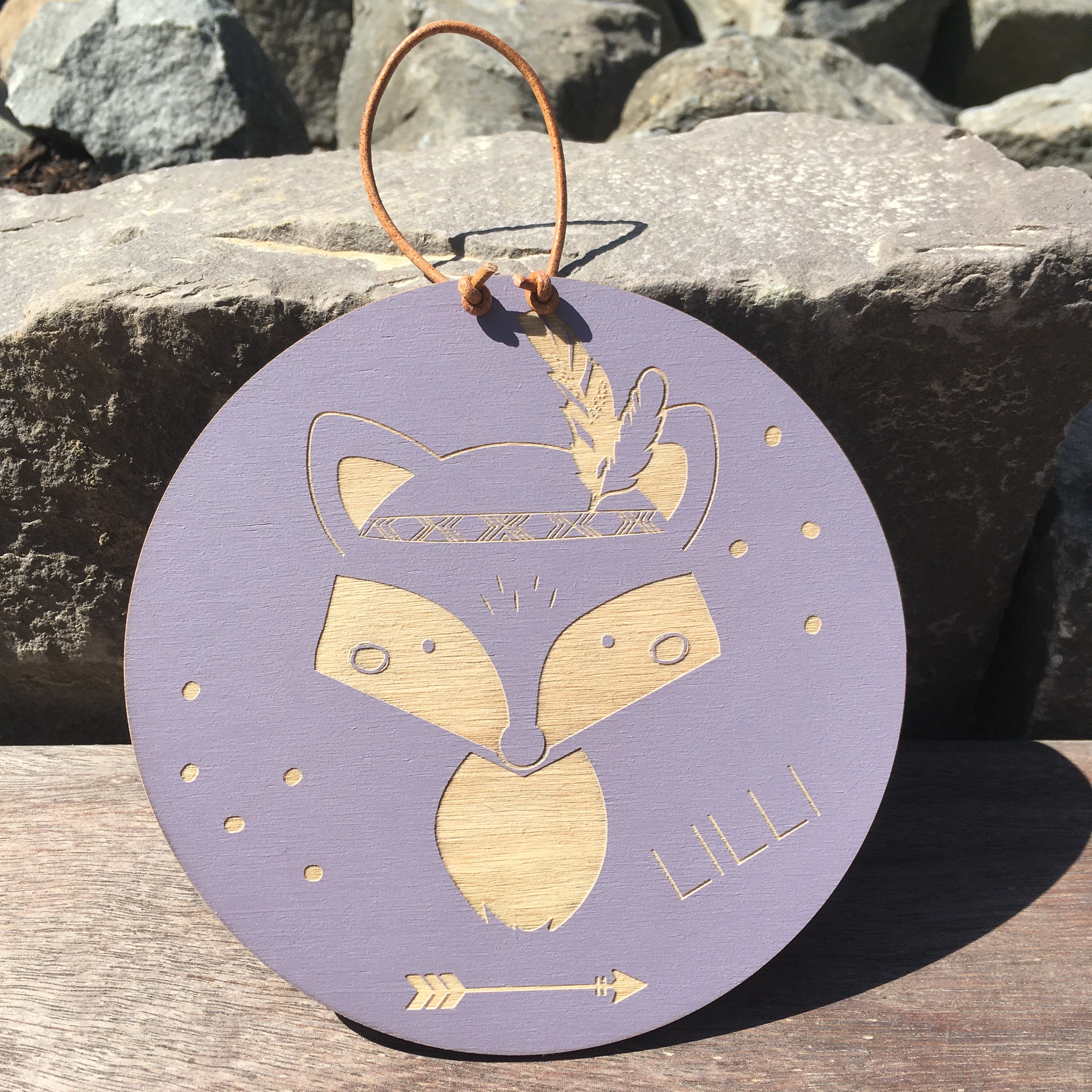 Holzschild Kindermotive Fuchs Bär Hase