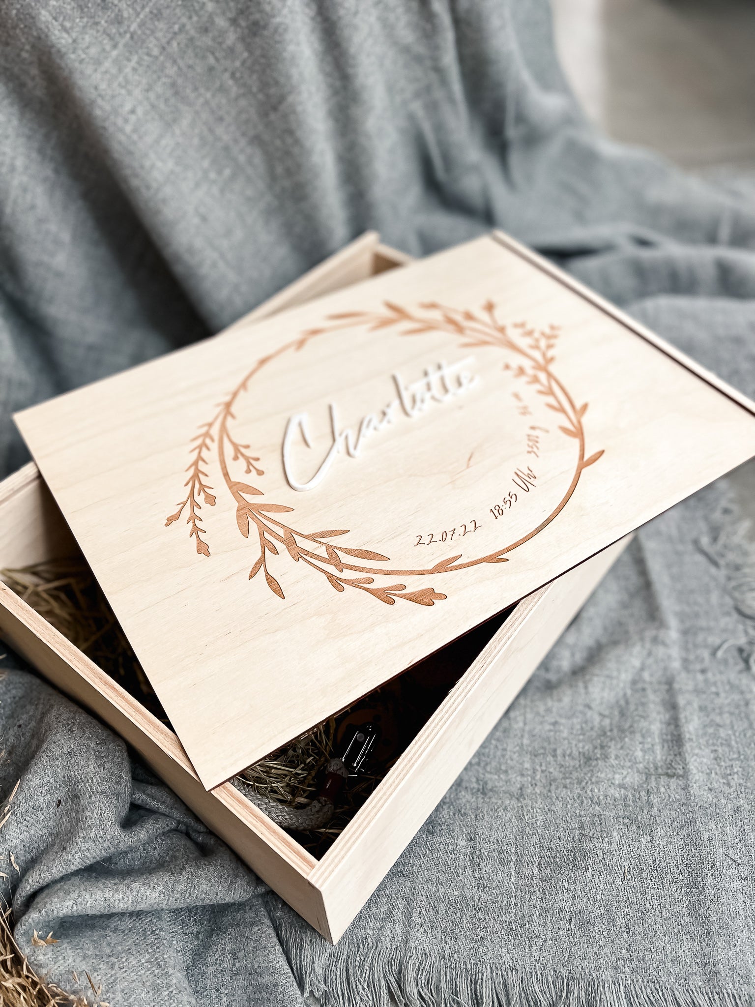 Erinnerungskiste Blumenkranz