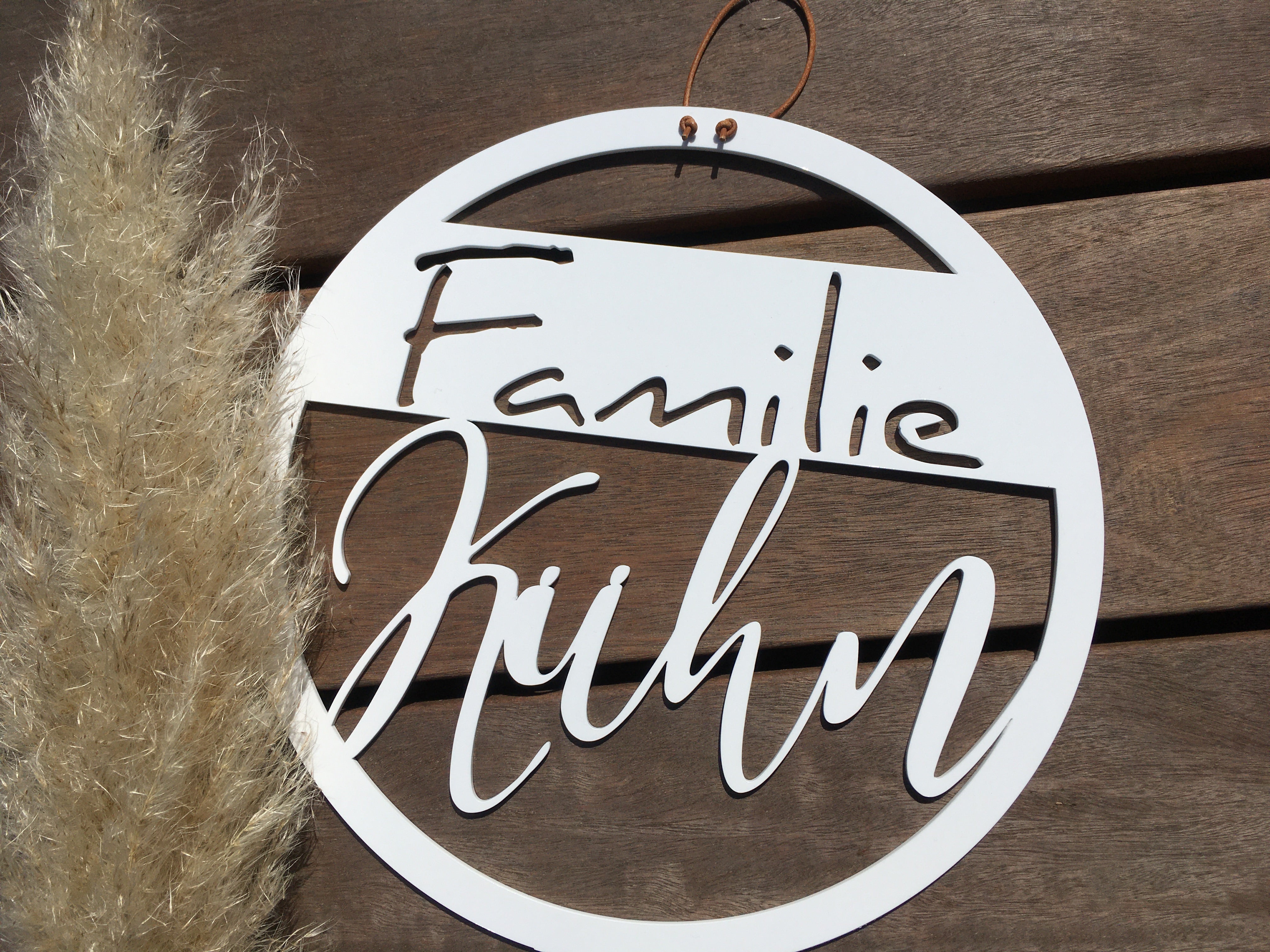 Familien-Schild aus Holz oder Acryl