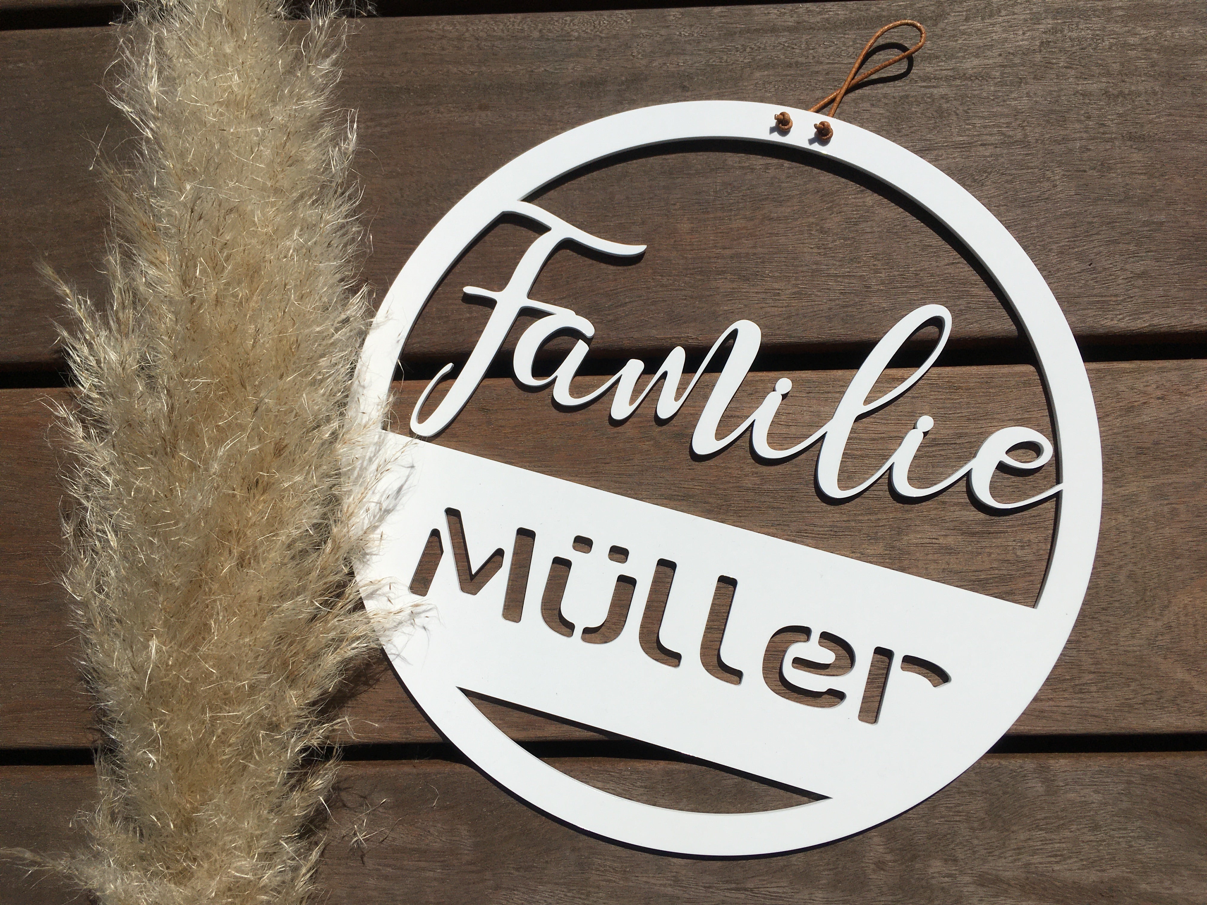 Familien-Schild aus Holz oder Acryl