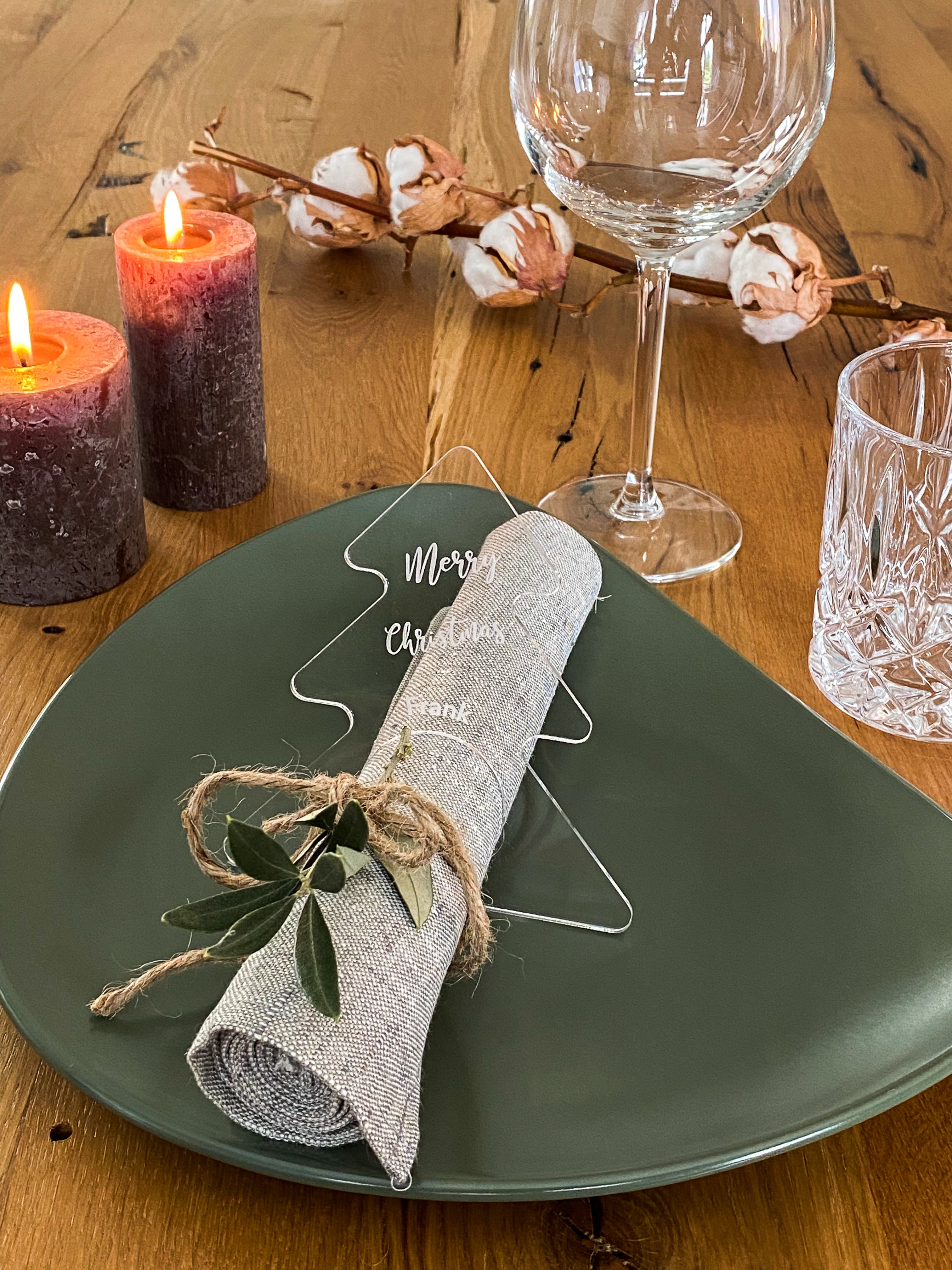 Personalisierbarer Servietten Ring für Papier-oder Stoffservietten- Weihnachten