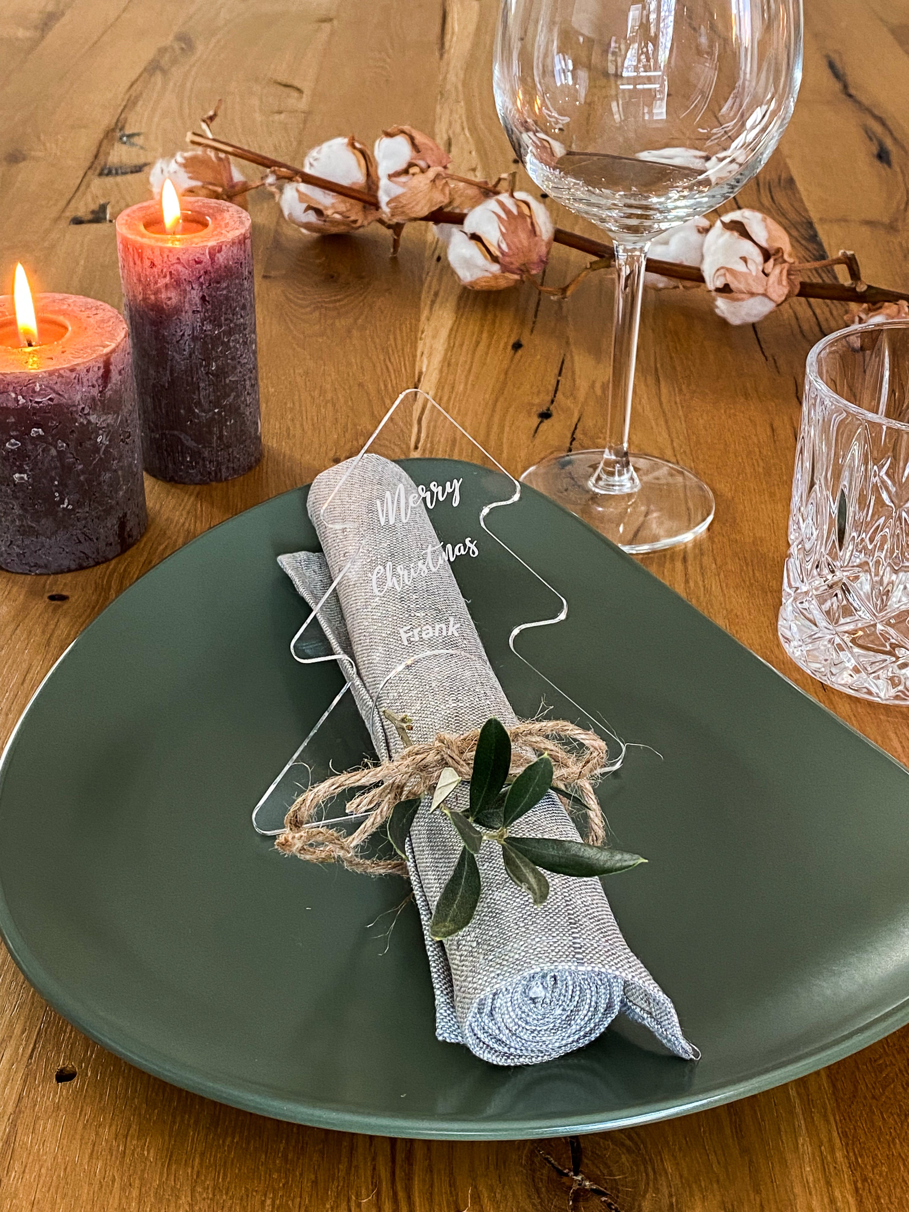Personalisierbarer Servietten Ring für Papier-oder Stoffservietten- Weihnachten