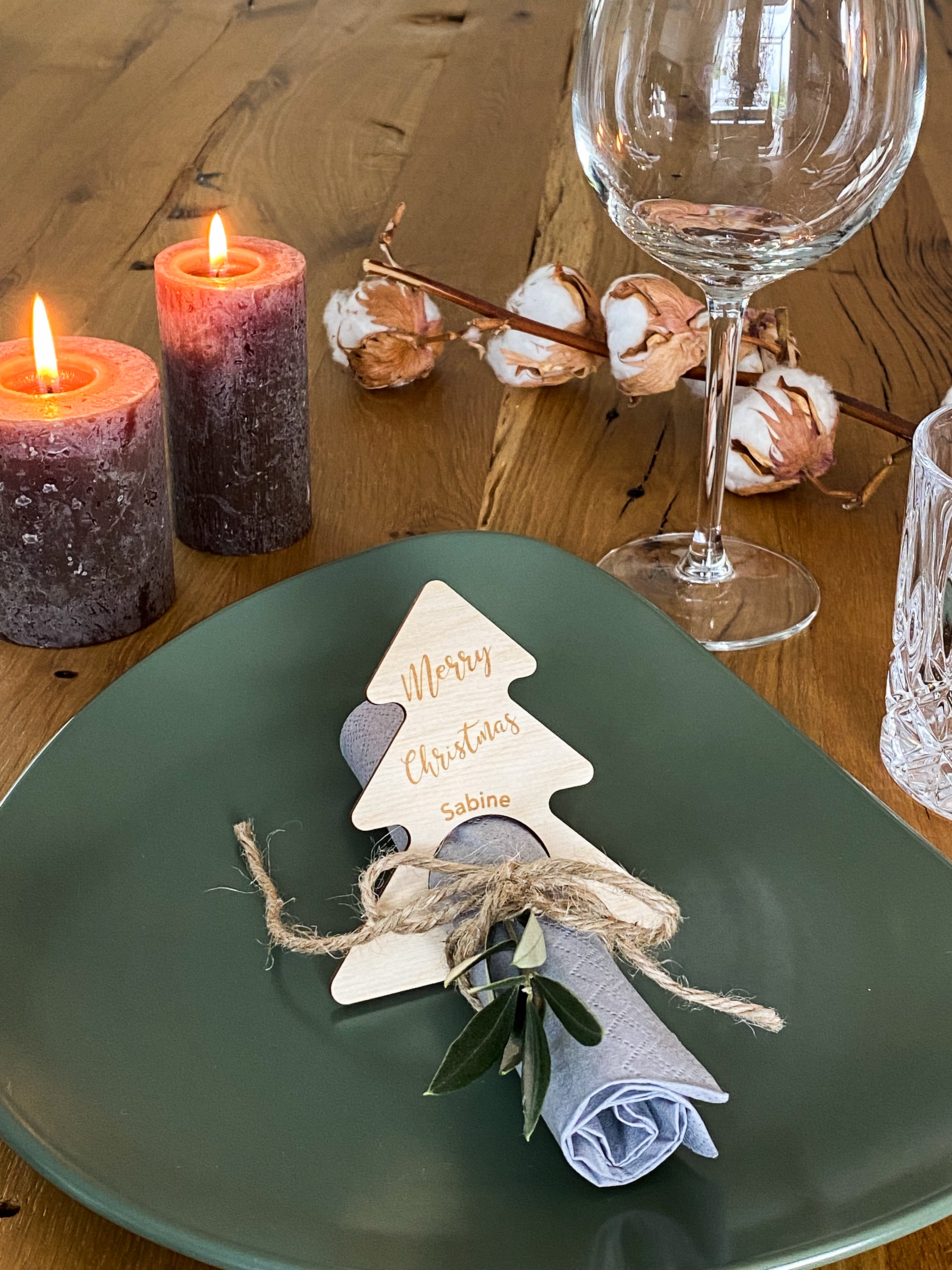 Personalisierbarer Servietten Ring für Papier-oder Stoffservietten- Weihnachten