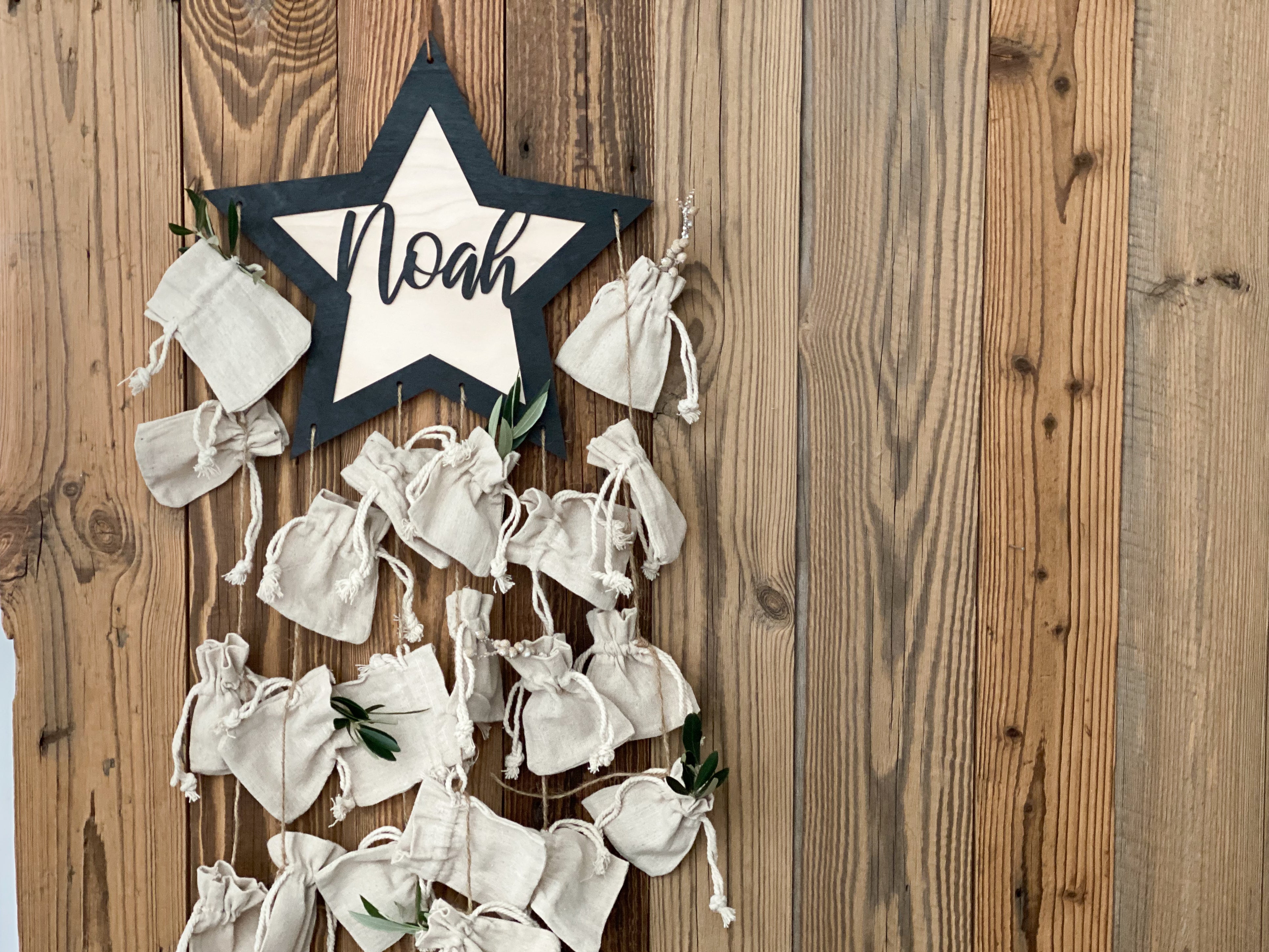 Personalisierter 3D Stern Adventskalender