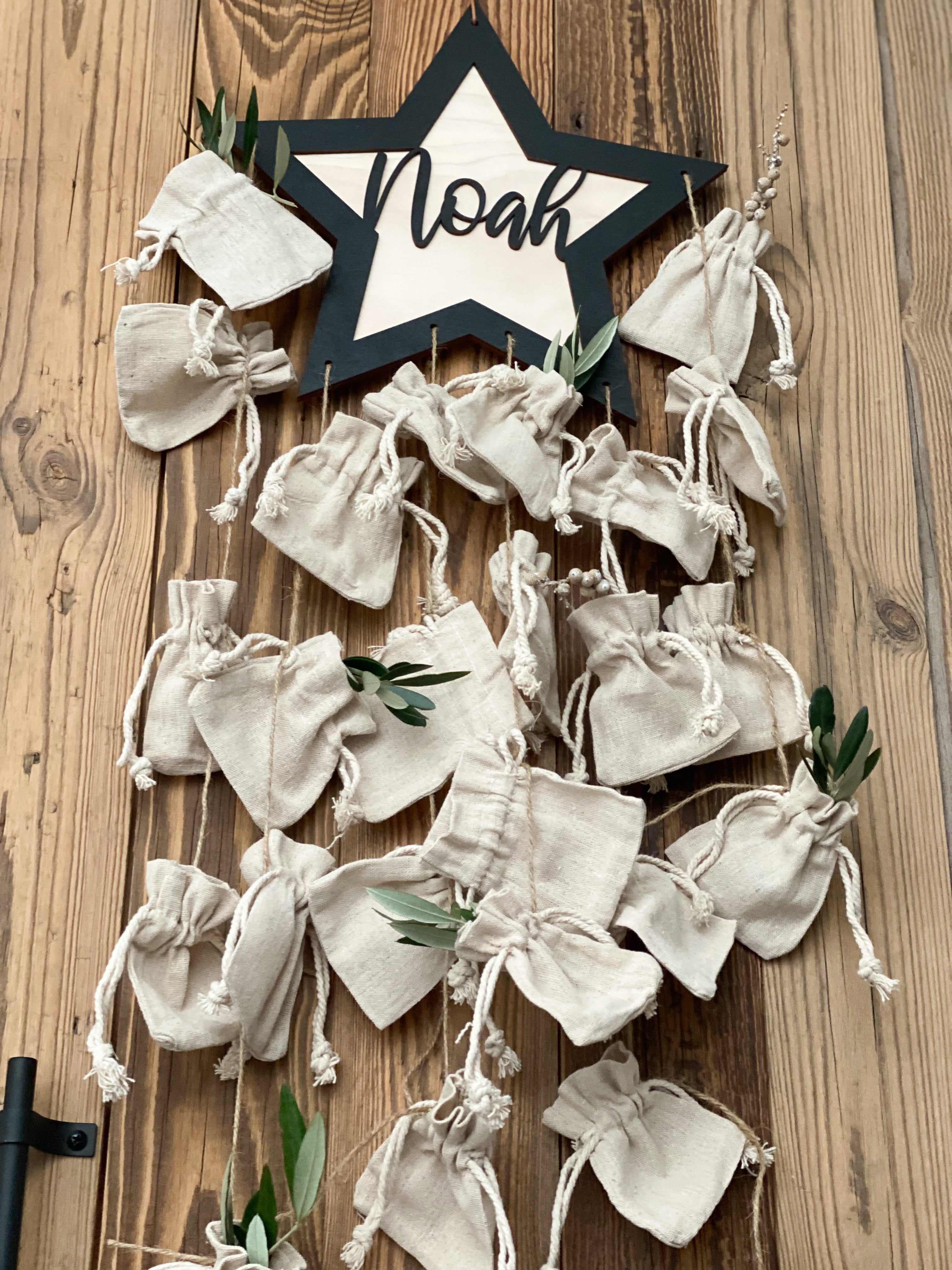 Personalisierter 3D Stern Adventskalender