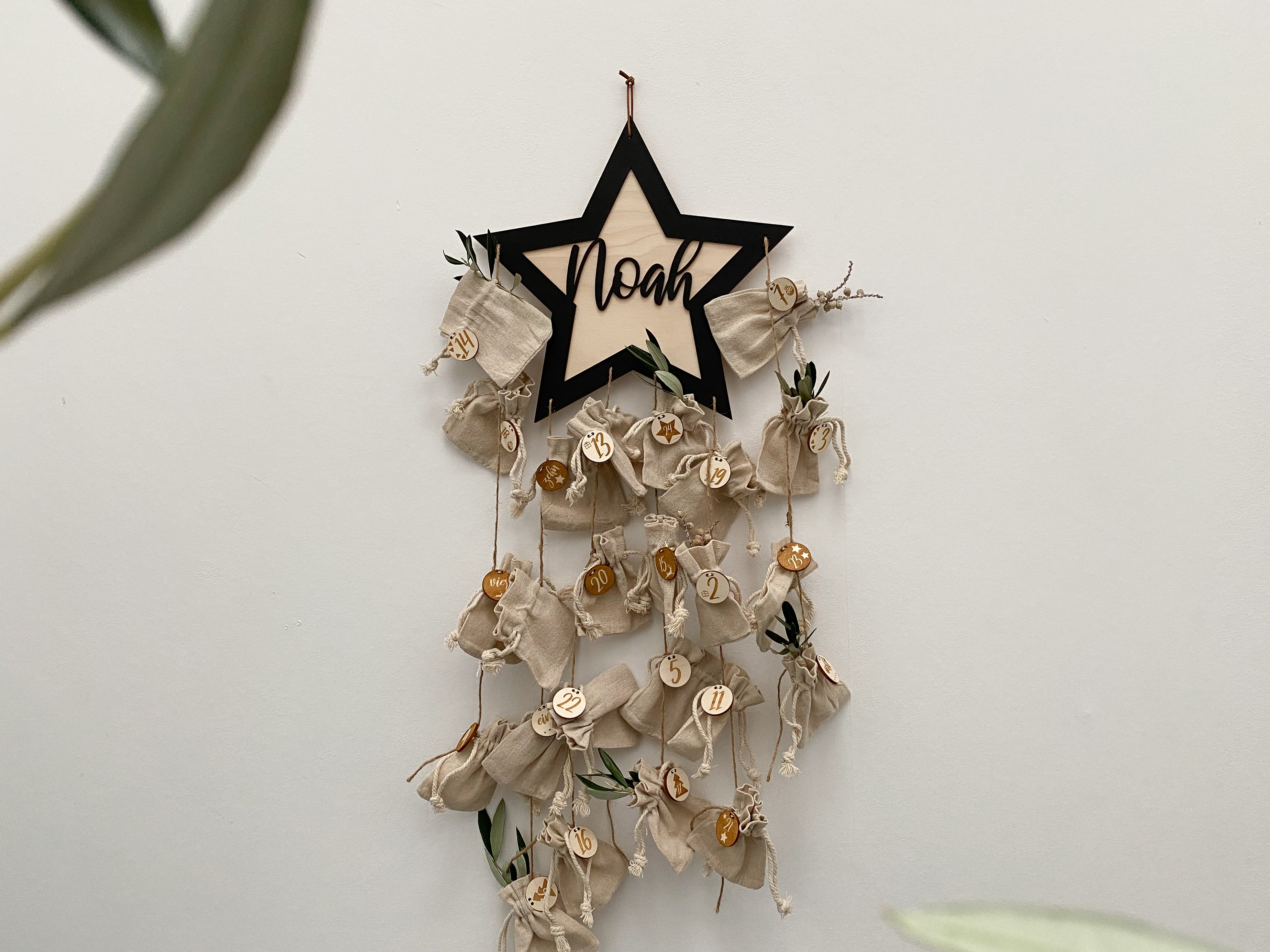 Personalisierter 3D Stern Adventskalender