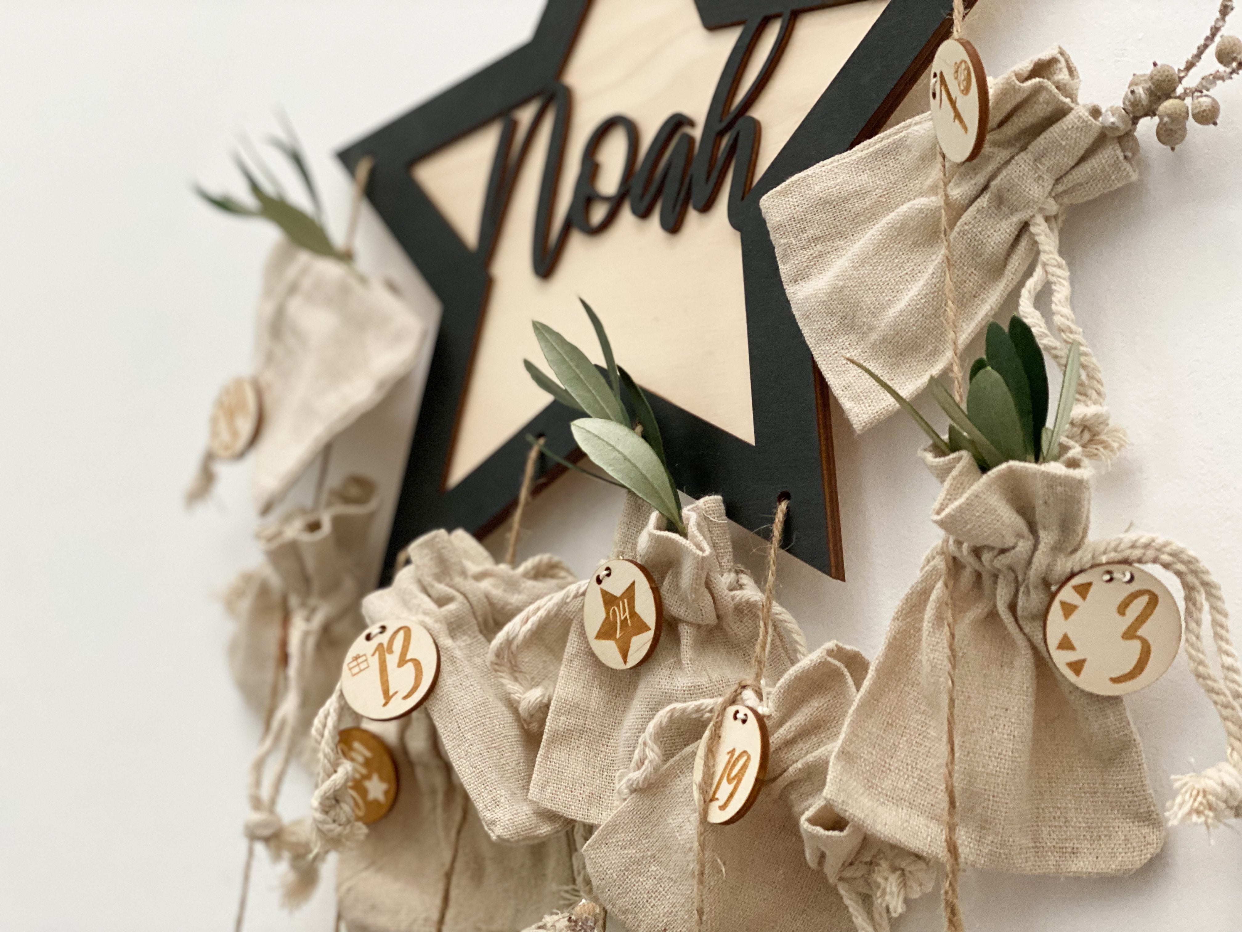 Personalisierter 3D Stern Adventskalender