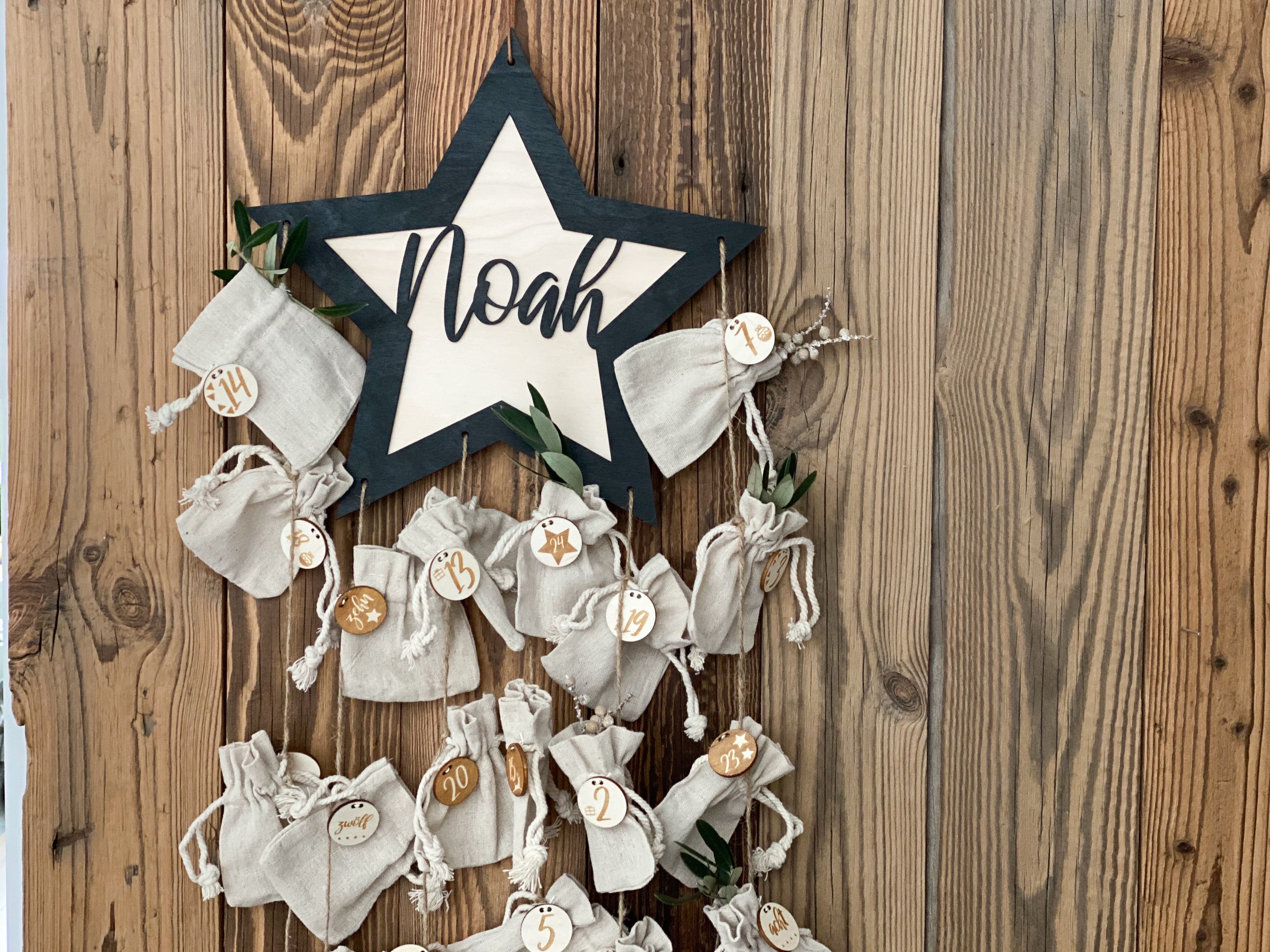 Personalisierter 3D Stern Adventskalender