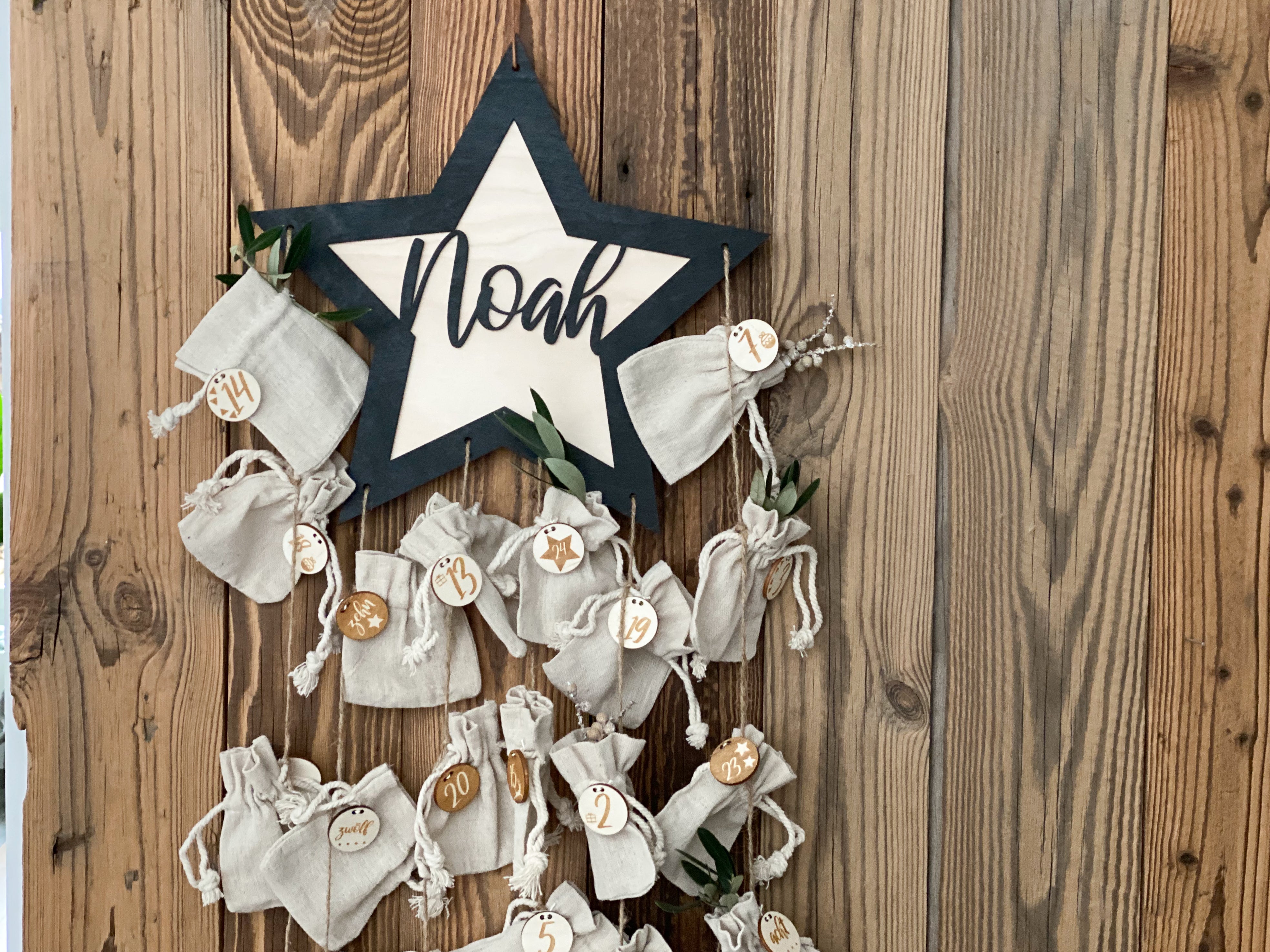 Personalisierter 3D Stern Adventskalender