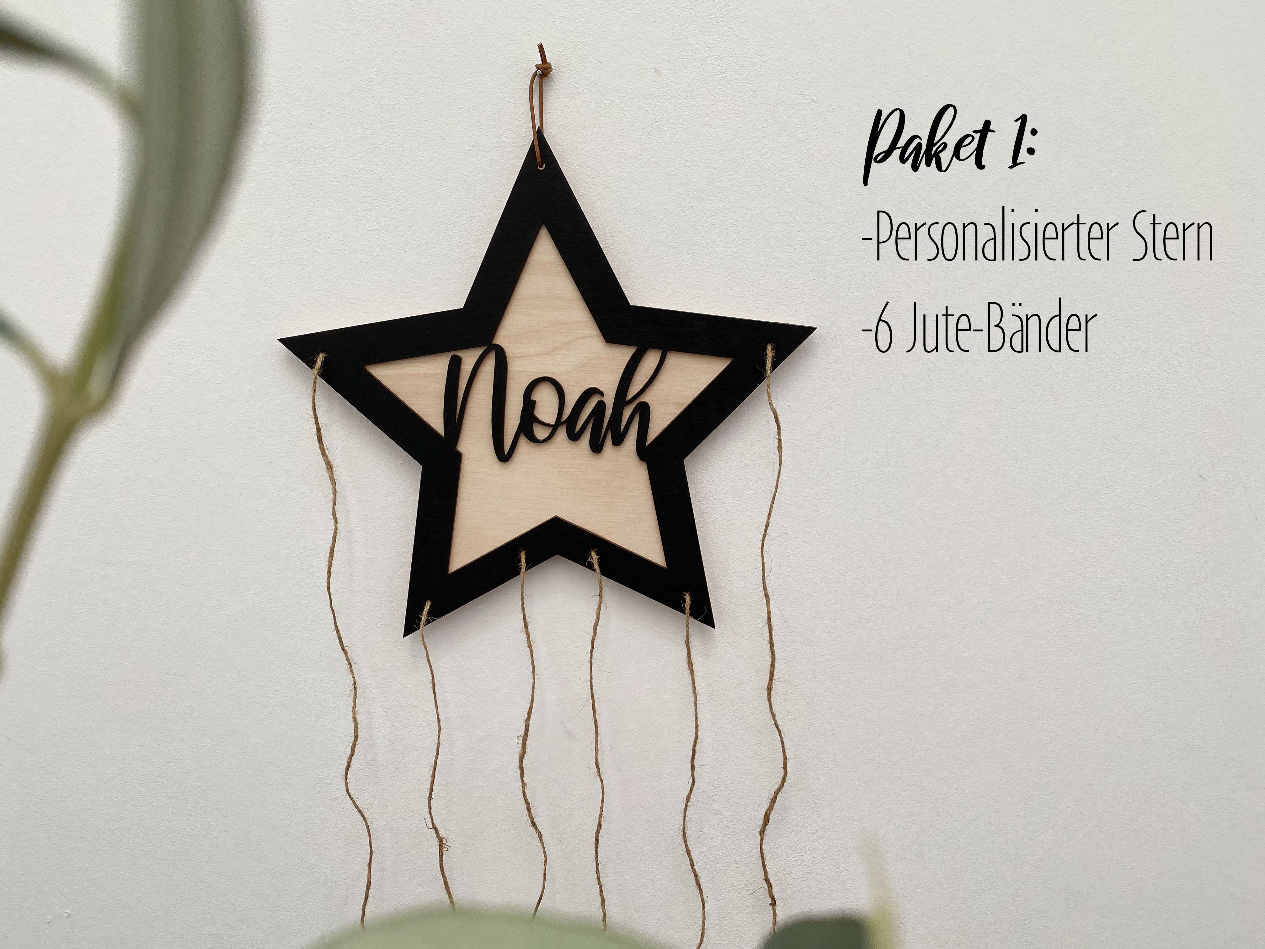 Personalisierter 3D Stern Adventskalender