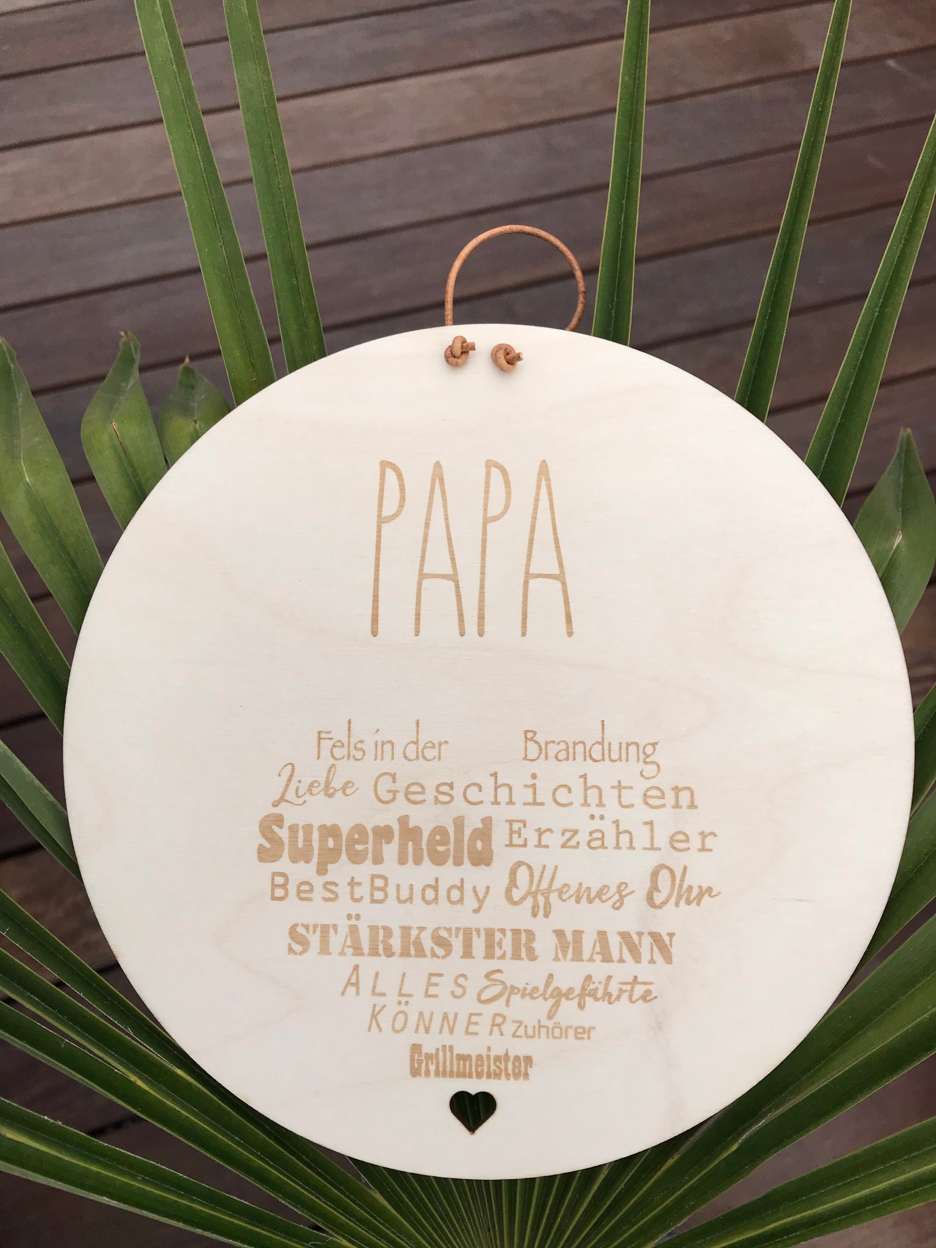 Naturholzschild Definition: "MAMA", "PAPA", "OMA", "OPA"