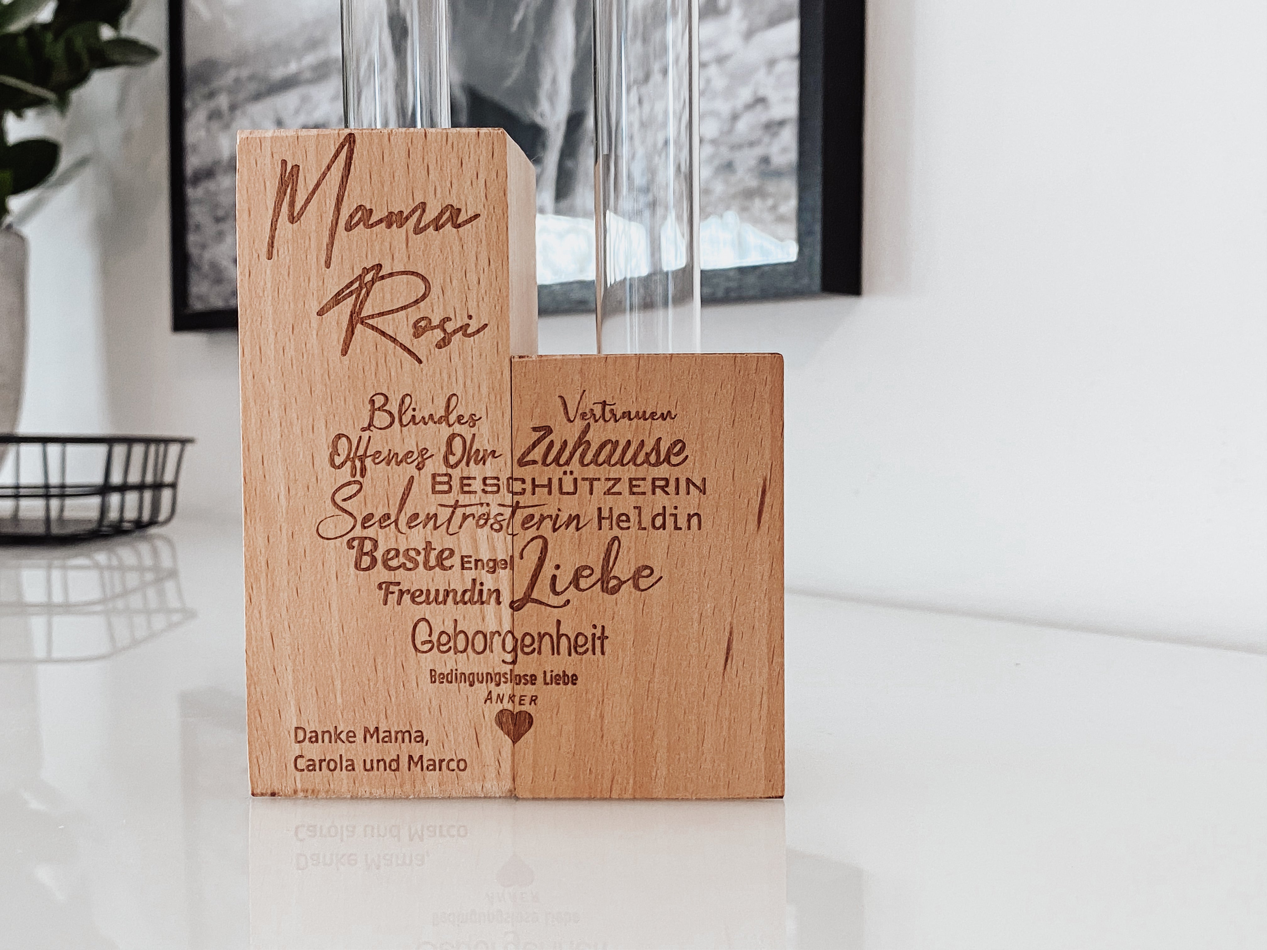 Blumenvase "Mama mit Name"