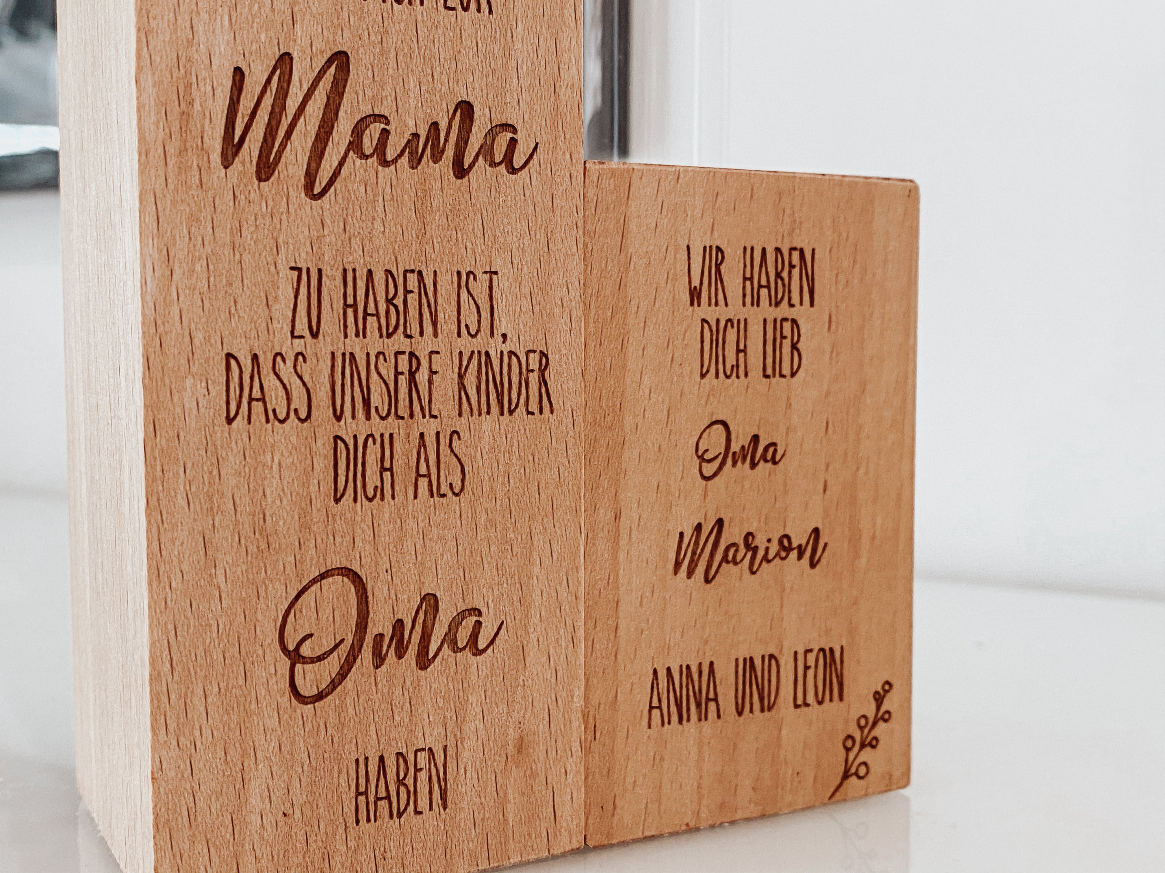 Blumenvase "Noch besser, als dich zur Mama zu haben ist, dass unsere Kinder dich als Oma haben"